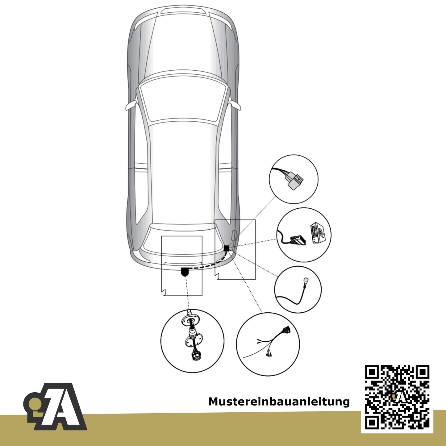 Audi A4 B8 4-Türer (Limousine) 11.2007-10.2015 8K2 BRiNK Anhängerkupplung mit JAEGER Elektrosatz