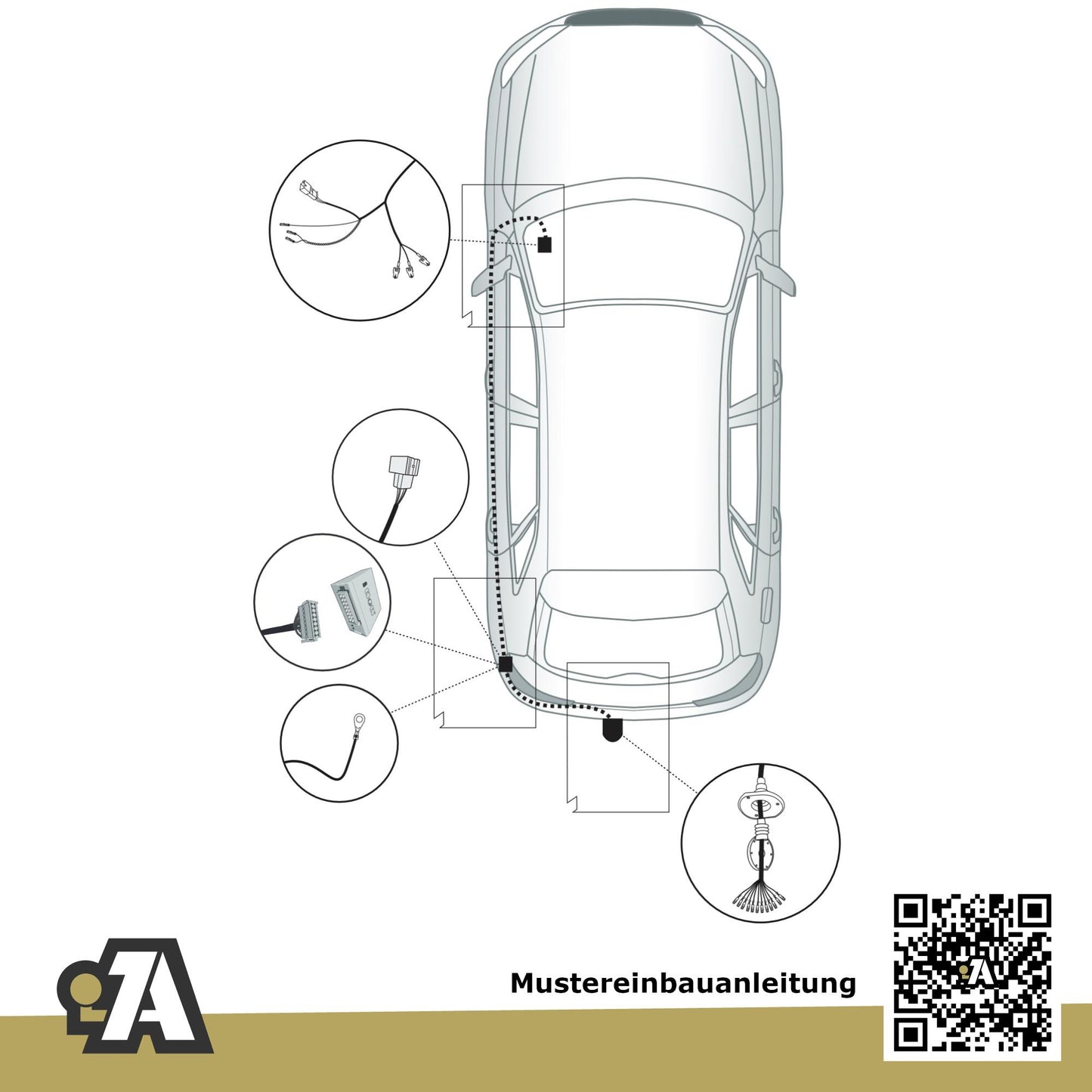 Audi A3 2-Türer (Cabriolet) 02.2014-06.2014 8V7 BRiNK Anhängerkupplung mit JAEGER Elektrosatz