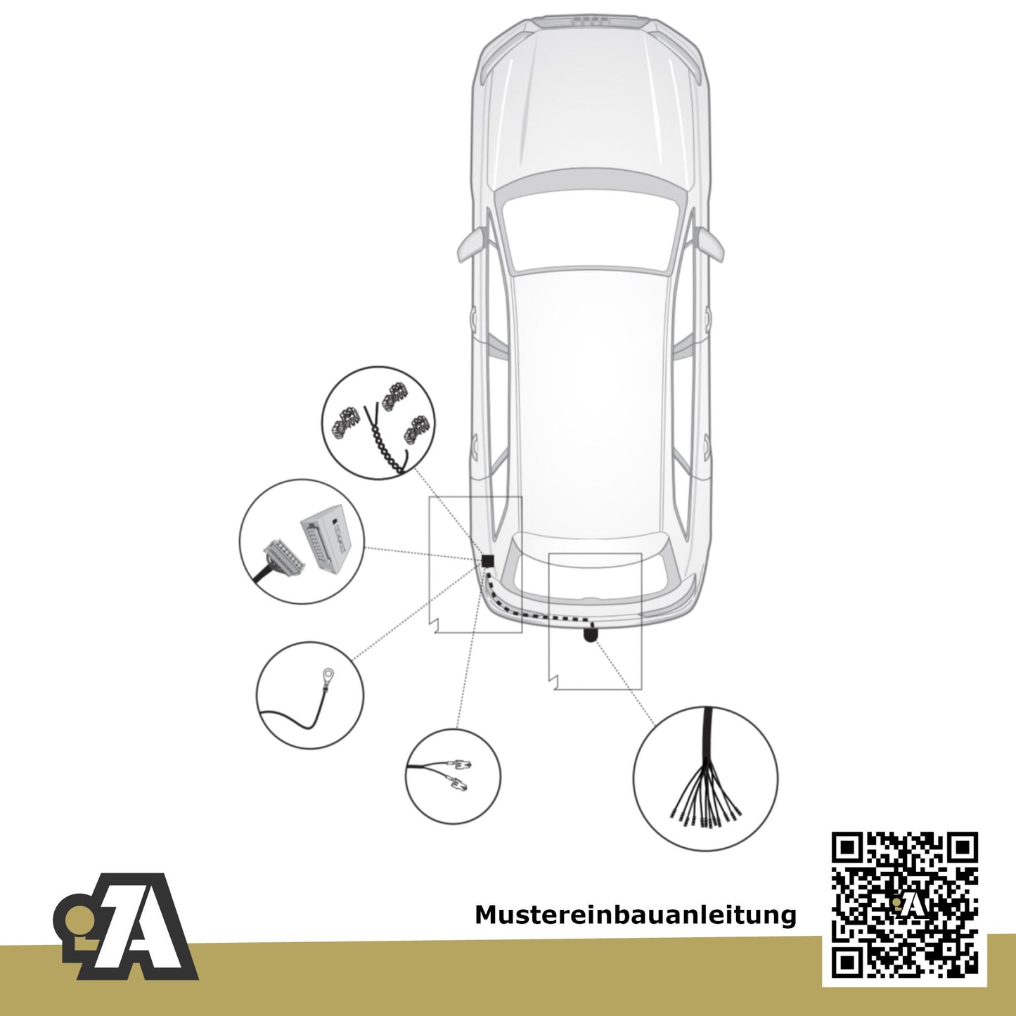 Audi Q7 5-Türer (SUV) 07.2015-08.2023 4M BRiNK Anhängerkupplung mit JAEGER Elektrosatz