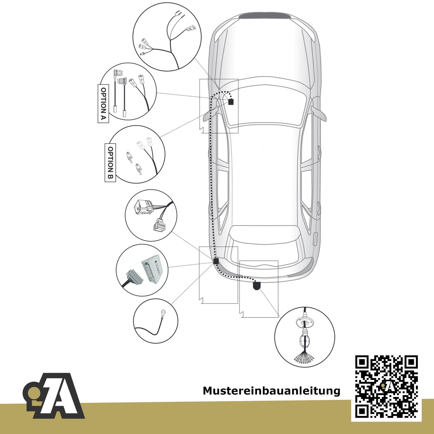 Audi Q2 5-Türer (SUV) ab 10.2016 GAB BRiNK Anhängerkupplung mit JAEGER Elektrosatz