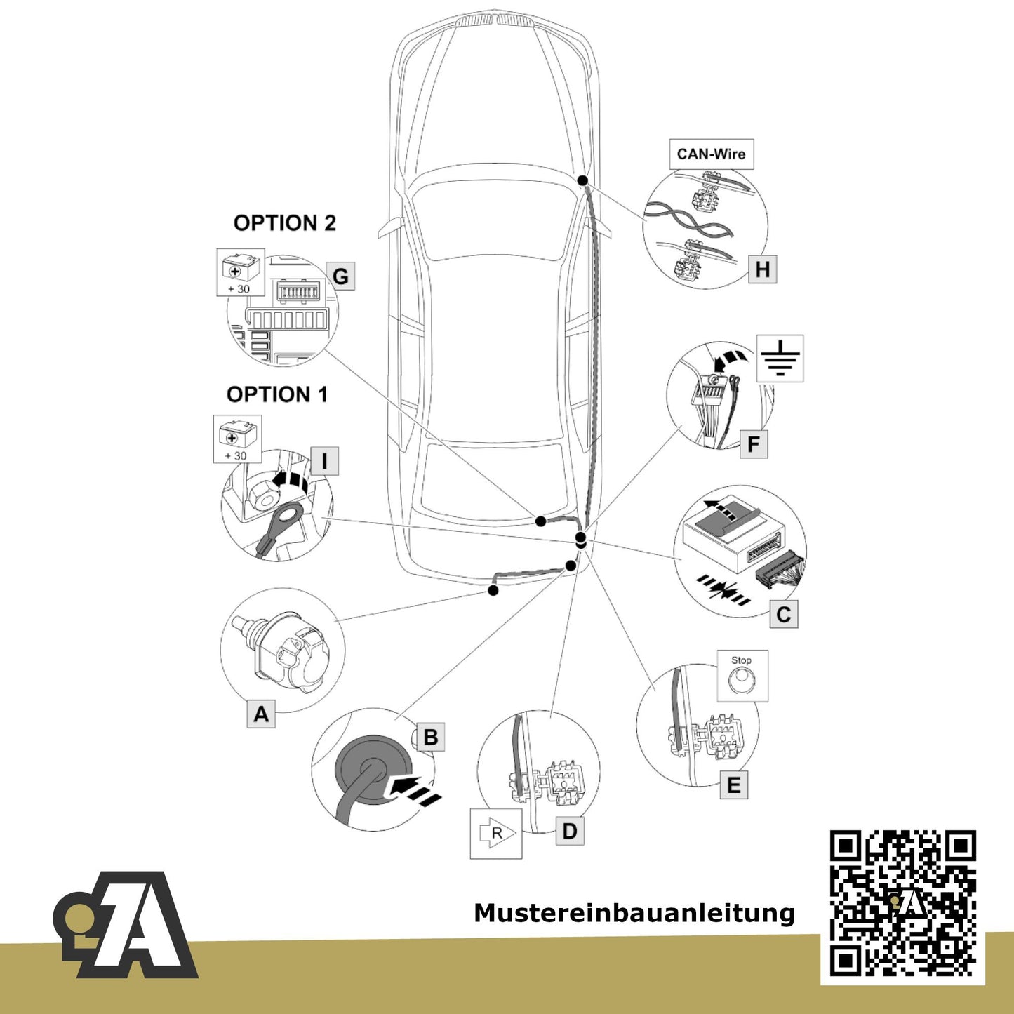 BMW 3er F31 5-Türer (Touring) 03.2014-08.2019 F31 BRiNK Anhängerkupplung mit JAEGER Elektrosatz