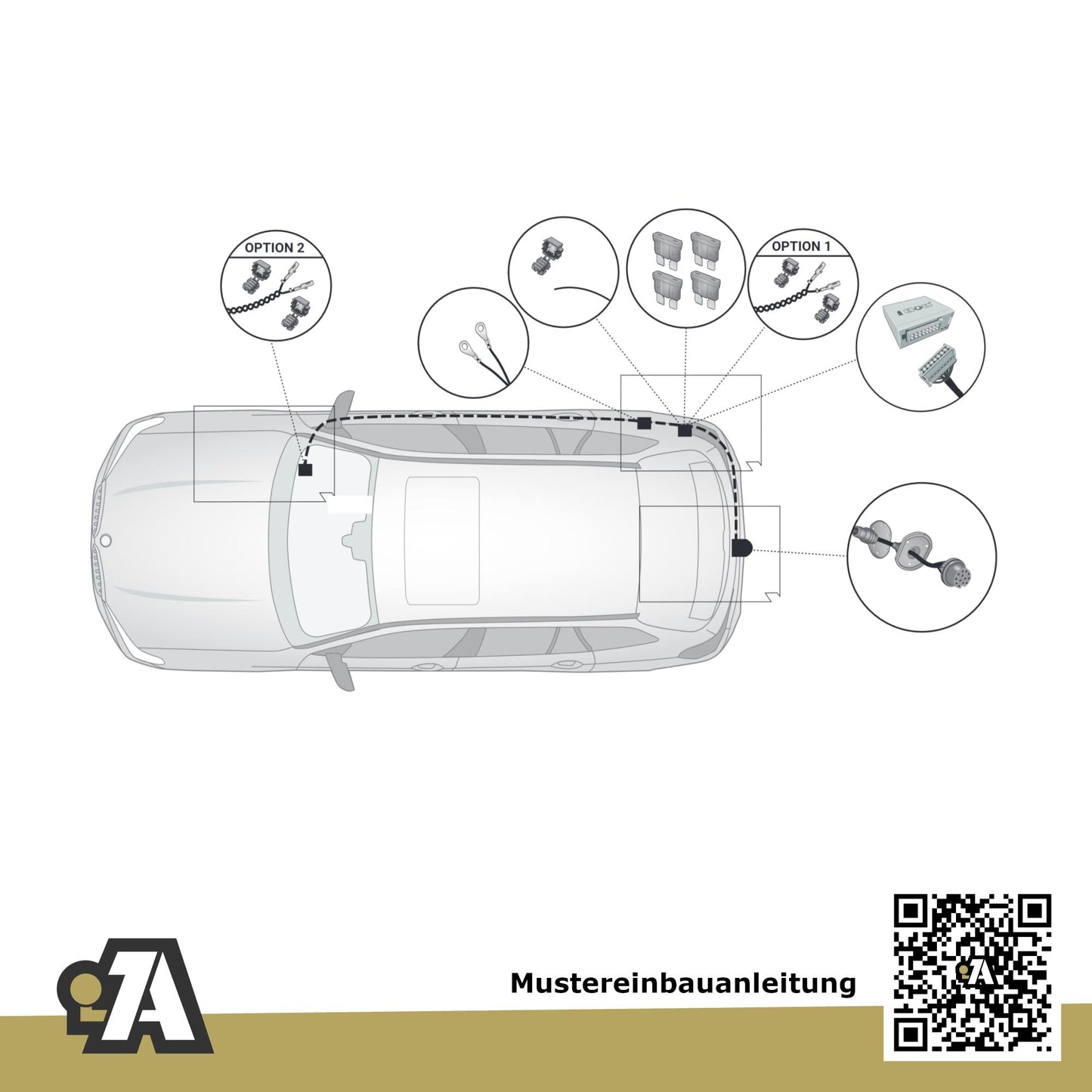 BMW 5er G60 4-Türer (Limousine) ab 10.2023 G60 BRiNK Anhängerkupplung mit JAEGER Elektrosatz