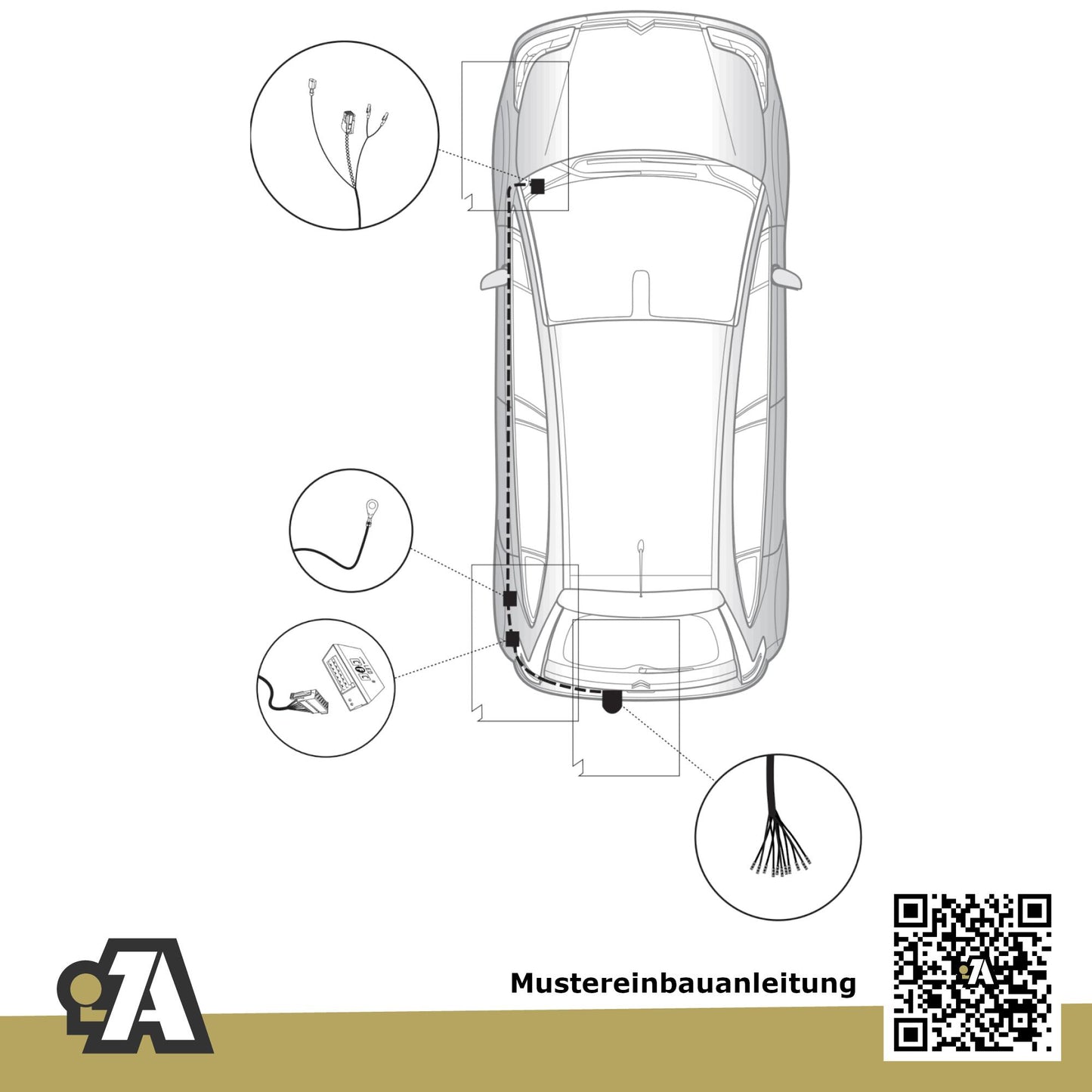 Citroen C3 Picasso 5-Türer (Minivan) 03.2009-07.2017 SH_ BRiNK Anhängerkupplung mit JAEGER Elektrosatz