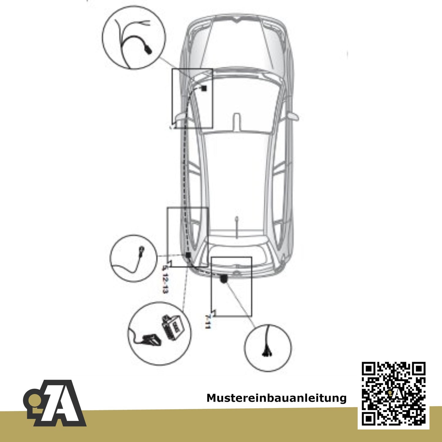 Citroen C4 Picasso & Grand 5-Türer (Kompaktvan) 10.2006-09.2013 UD_ / UA_ BRiNK Anhängerkupplung mit JAEGER Elektrosatz