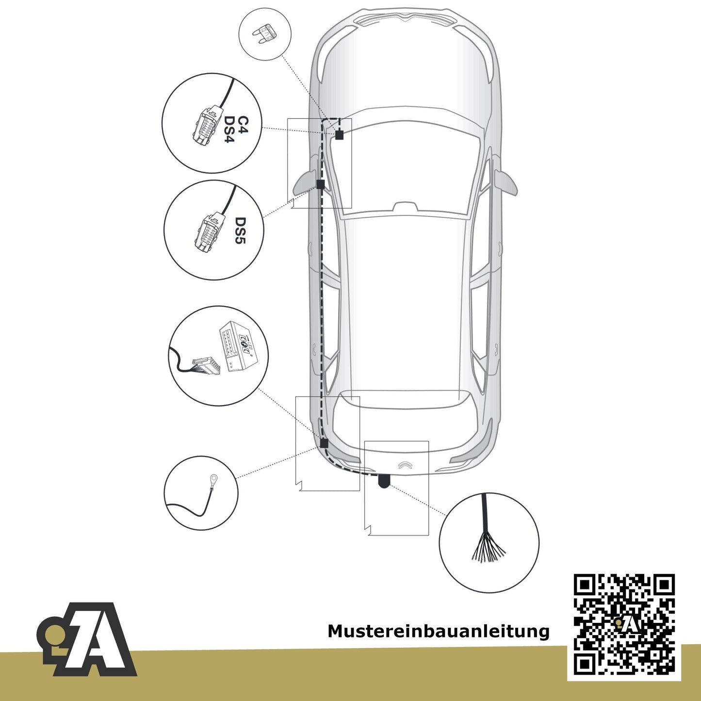 Citroen C4 5-Türer (Fließheck) 11.2010-05.2018 B7 BRiNK Anhängerkupplung mit JAEGER Elektrosatz