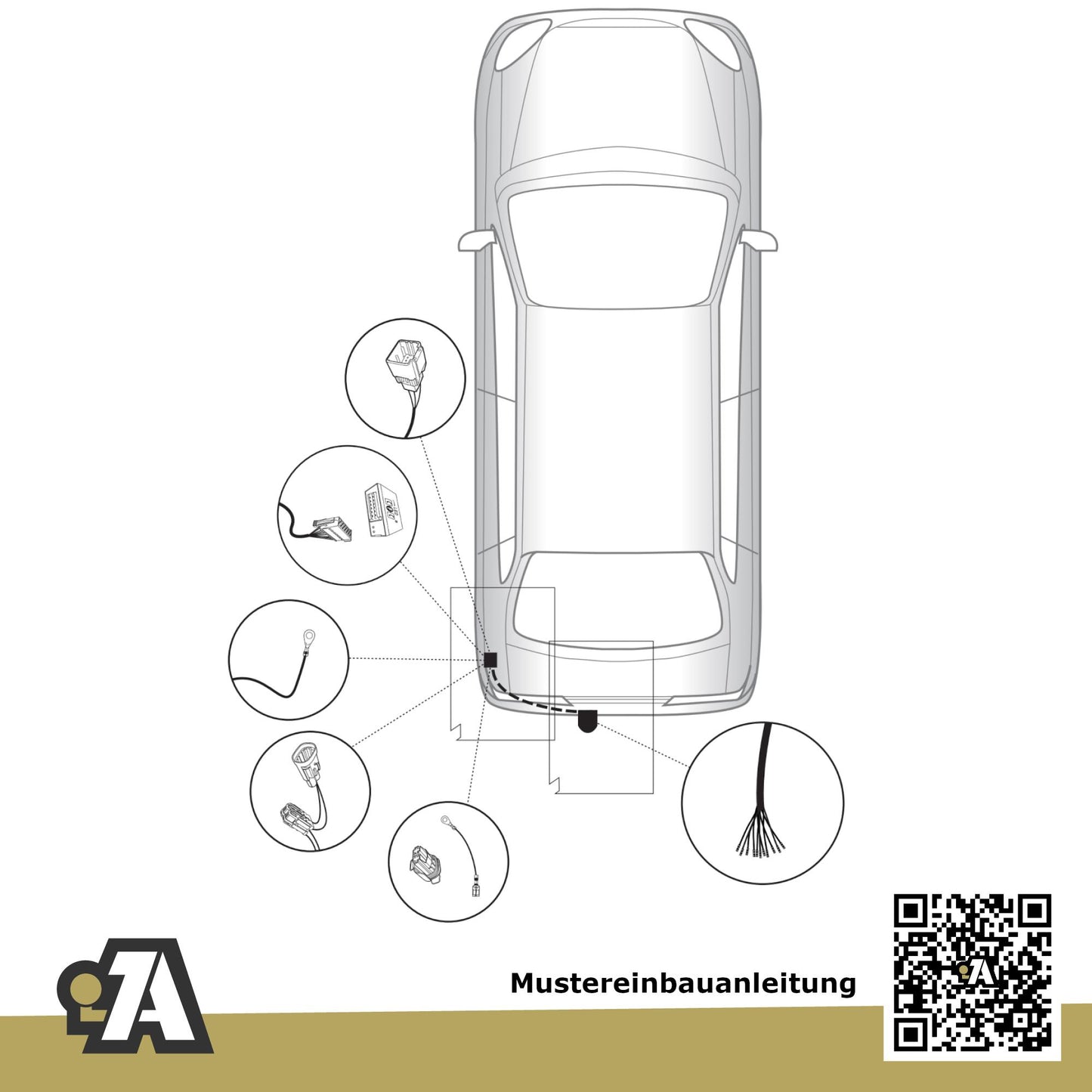 Citroen C5 4-Türer (Limousine) 02.2008-07.2017 RD_ BRiNK Anhängerkupplung mit JAEGER Elektrosatz
