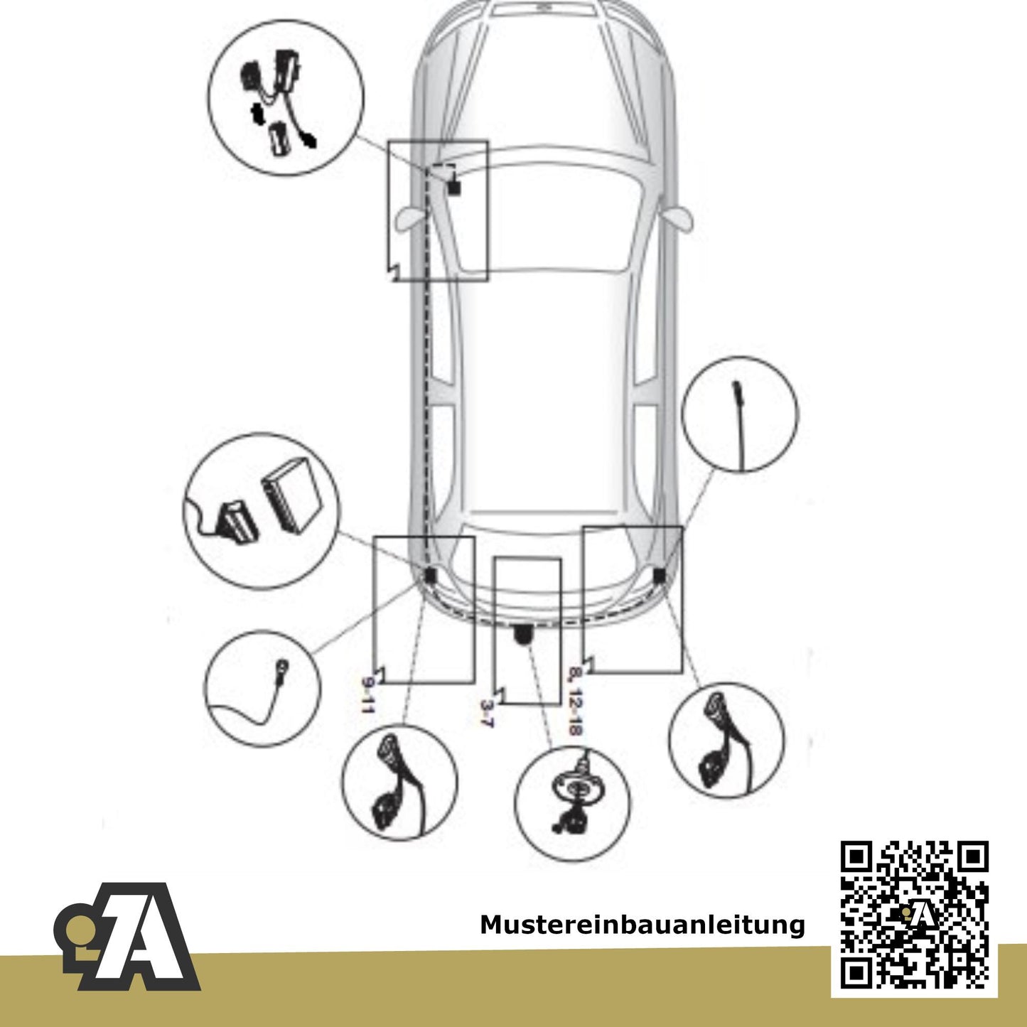 Fiat 500C 2-Türer (Cabriolet) 09.2009-06.2015 312_ BRiNK Anhängerkupplung mit JAEGER Elektrosatz