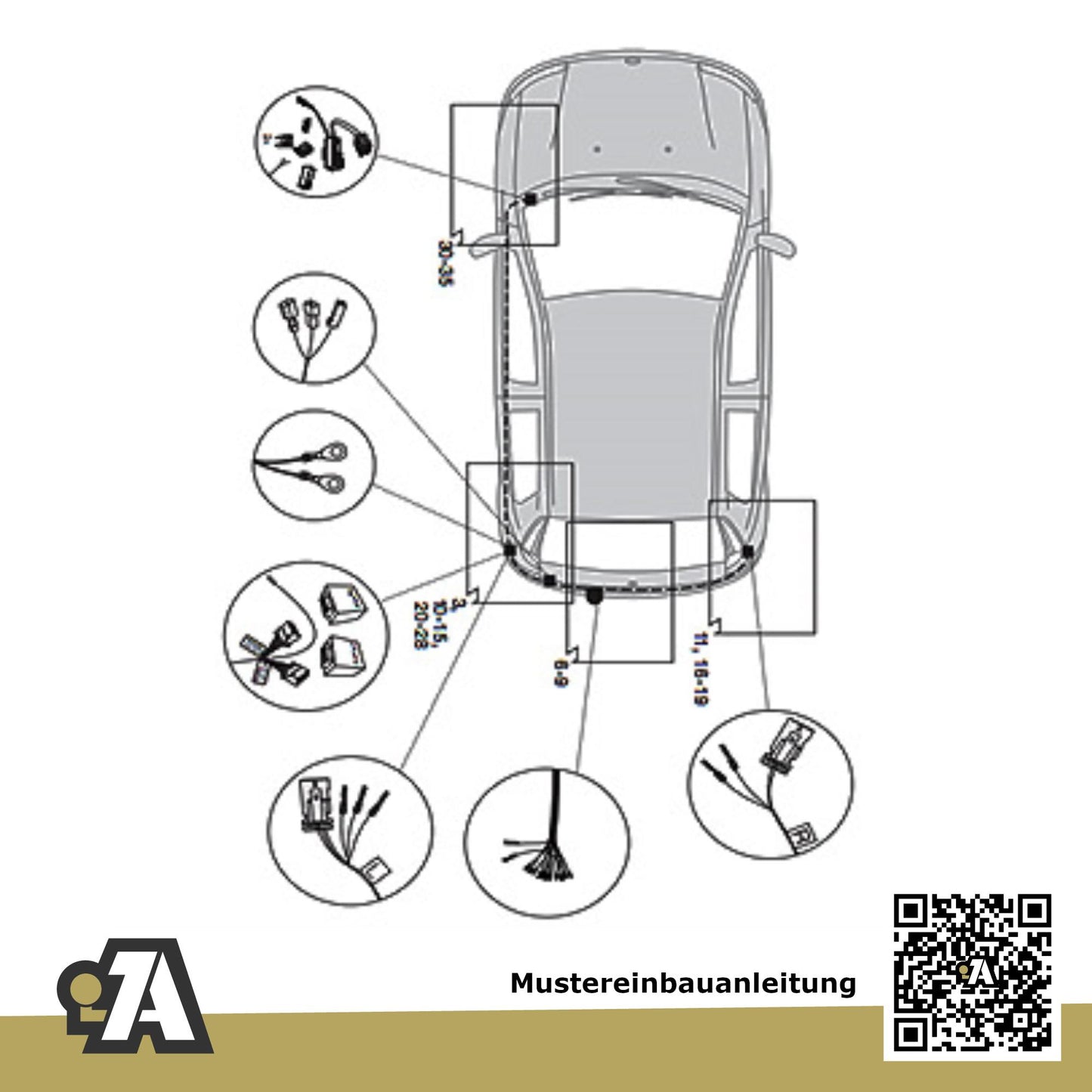 Fiat Punto 3/5-Türer (Fließheck) 08.2011-09.2015 199 BRiNK Anhängerkupplung mit JAEGER Elektrosatz