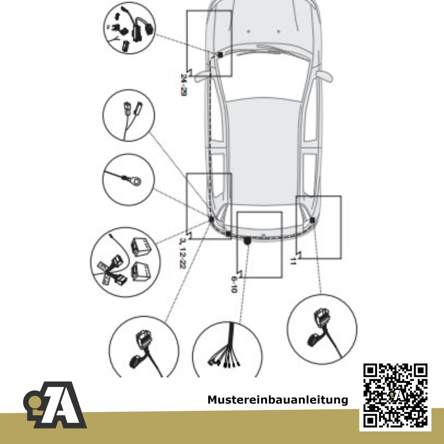 Fiat Punto EVO 3/5-Türer (Fließheck) 10.2009-07.2011 199 BRiNK Anhängerkupplung mit JAEGER Elektrosatz