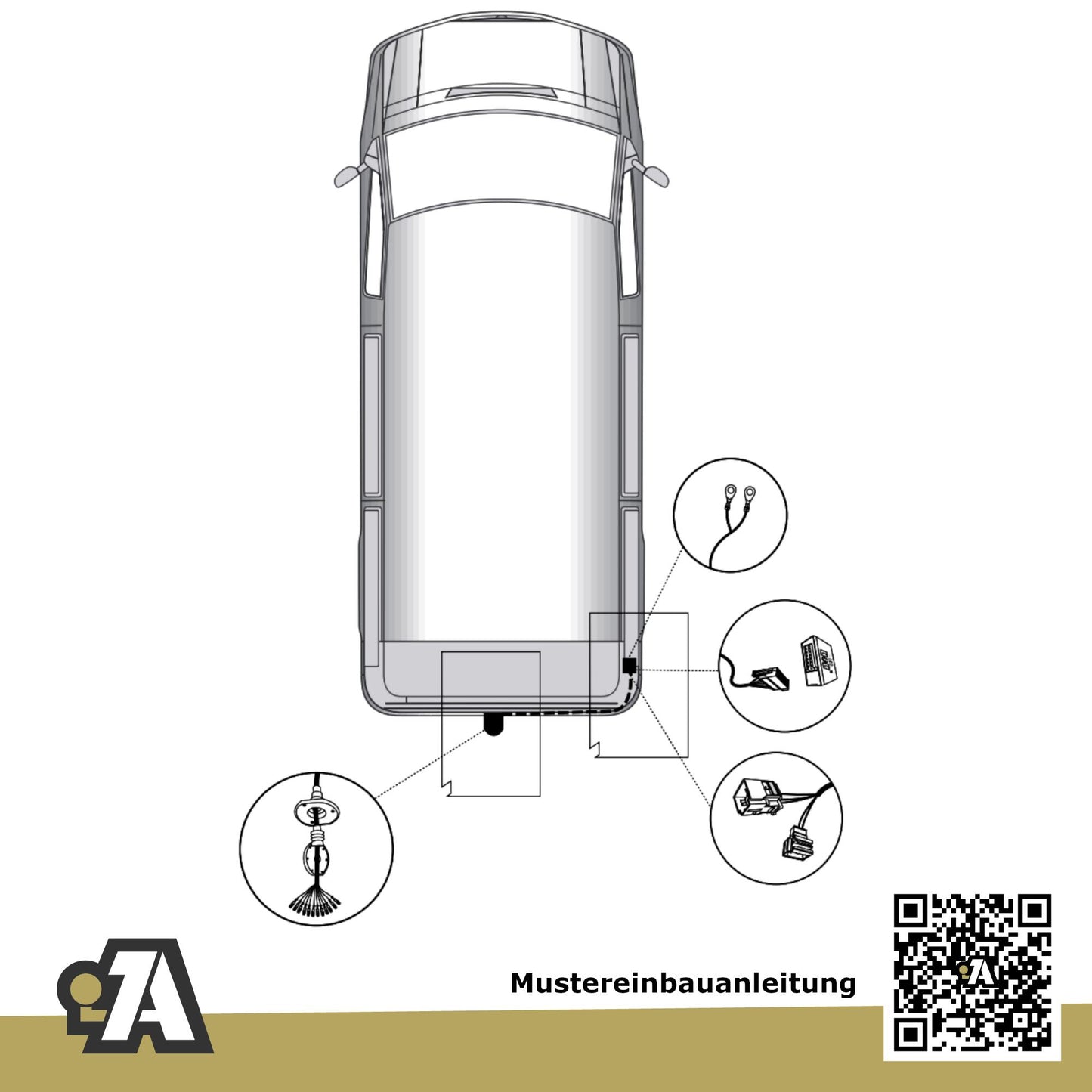 Mercedes Vito / V-Klasse Bus / Kasten 05.2014-02.2024 W447 BRiNK Anhängerkupplung mit JAEGER Elektrosatz