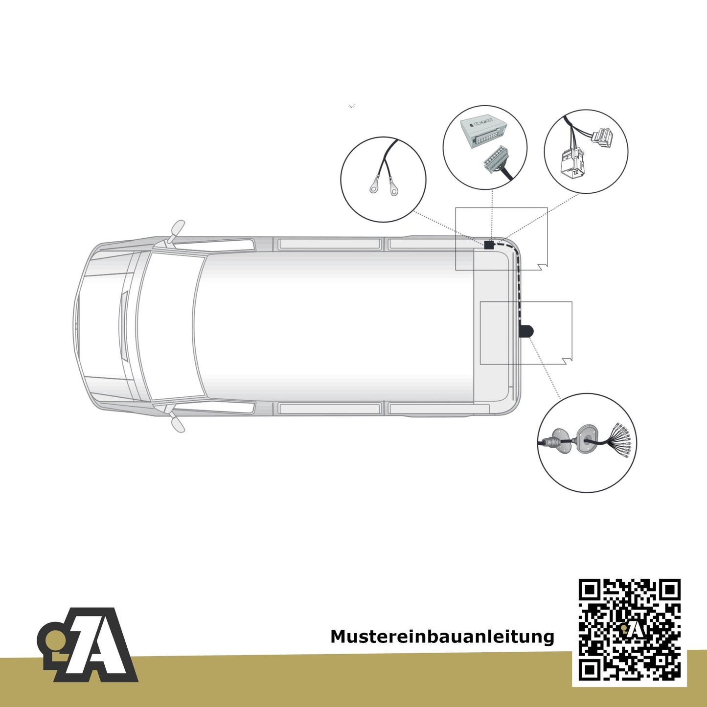 Mercedes Vito / V-Klasse Bus / Kasten ab 03.2024 W447 BRiNK Anhängerkupplung mit JAEGER Elektrosatz