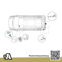 Mercedes Sprinter Bus / Kasten mit Trittstufe ab 06.2018 907 / 3665mm, 4325mm BRiNK Anhängerkupplung mit JAEGER Elektrosatz