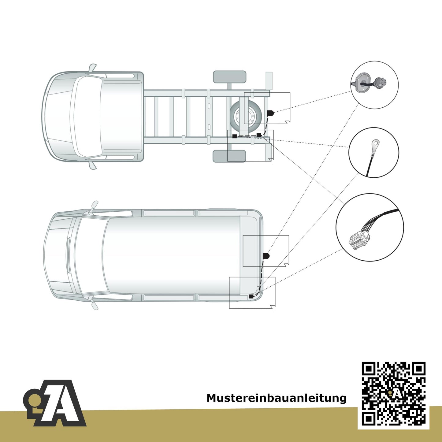 Renault Master IV Bus / Kasten ab 09.2024 F8 BRiNK Anhängerkupplung mit JAEGER Elektrosatz
