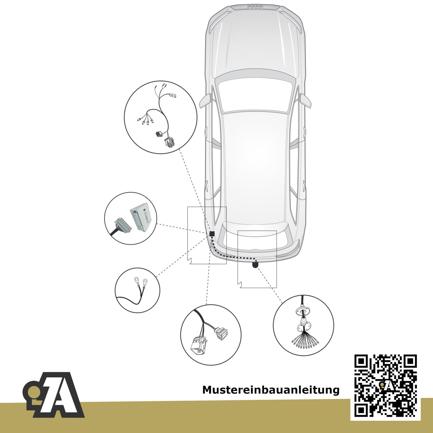 VW Touareg 5-Türer (SUV) ab 06.2018 CR BRiNK Anhängerkupplung mit JAEGER Elektrosatz