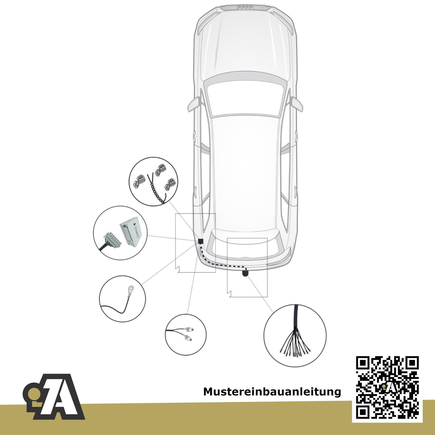 VW Touareg 5-Türer (SUV) ab 06.2018 CR BRiNK Anhängerkupplung mit JAEGER Elektrosatz