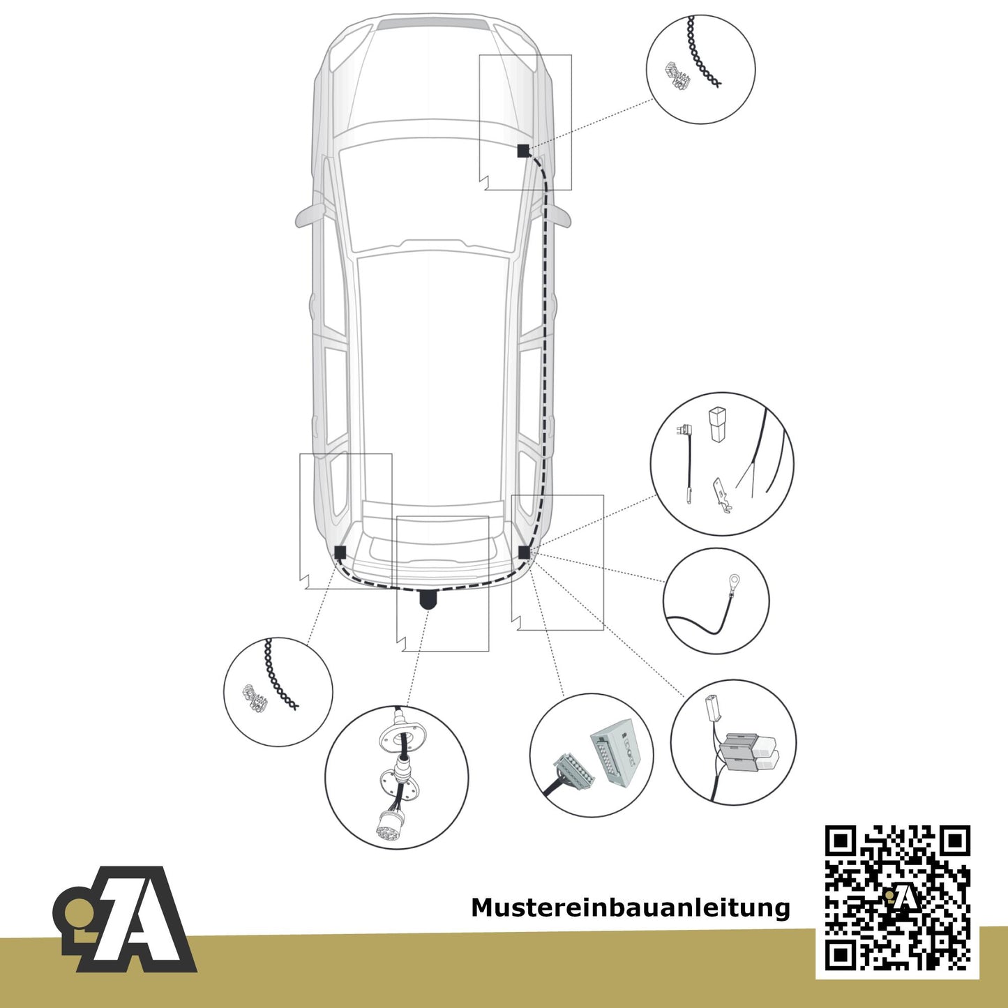 Ford Kuga II 5-Türer (Sport-SUV) 02.2013-12.2019 DM2 BRiNK Anhängerkupplung mit JAEGER Elektrosatz