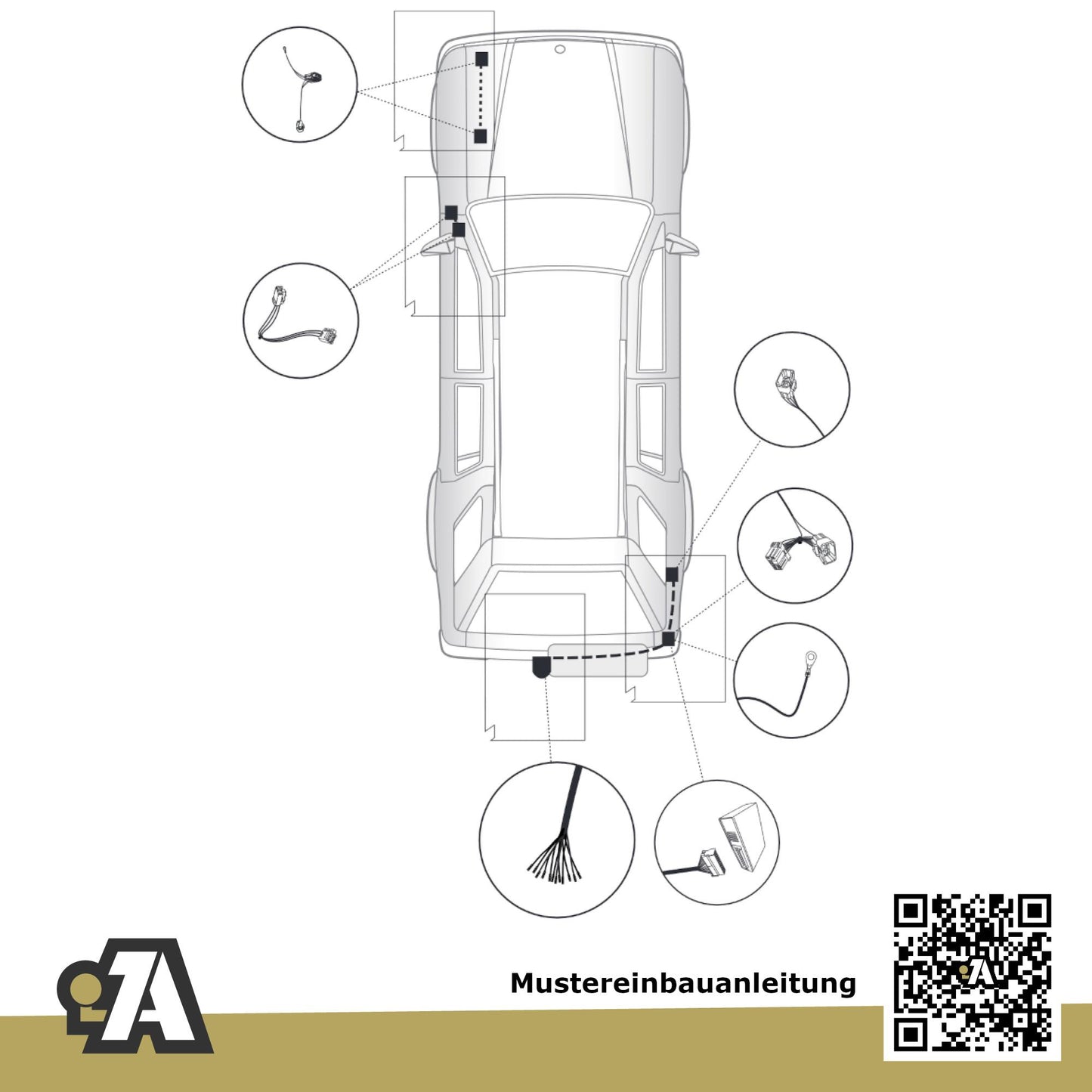 Mitsubishi Pajero 3/5-Türer (SUV) ab 02.2007 V80 / V90 BRiNK Anhängerkupplung mit JAEGER Elektrosatz