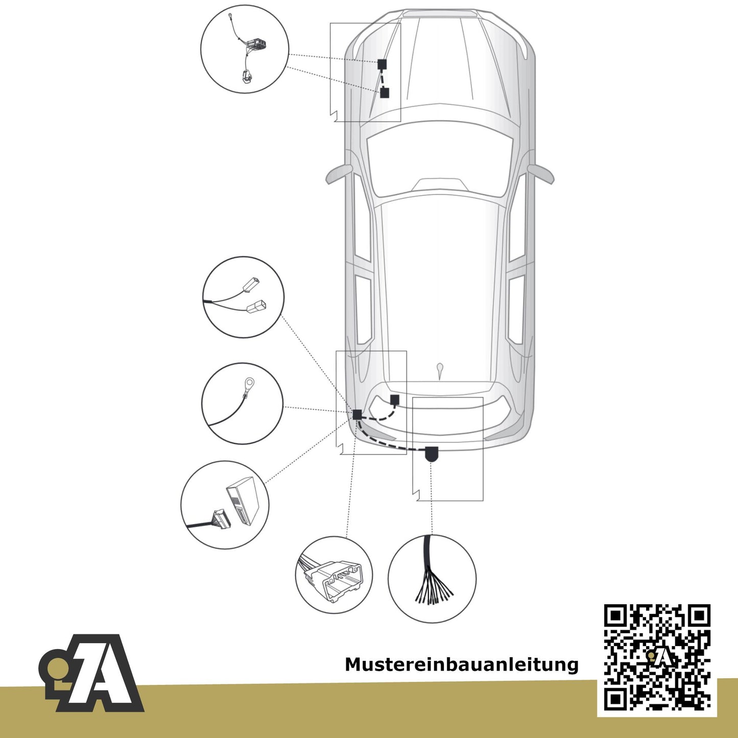 Mitsubishi Outlander 5-Türer (SUV) ab 09.2015 GG_ / GF_ BRiNK Anhängerkupplung mit JAEGER Elektrosatz