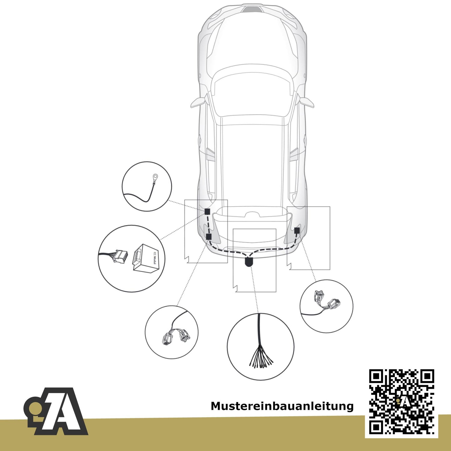 Nissan Juke 5-Türer (SUV) 07.2014-11.2019 2 WD BRiNK Anhängerkupplung mit JAEGER Elektrosatz