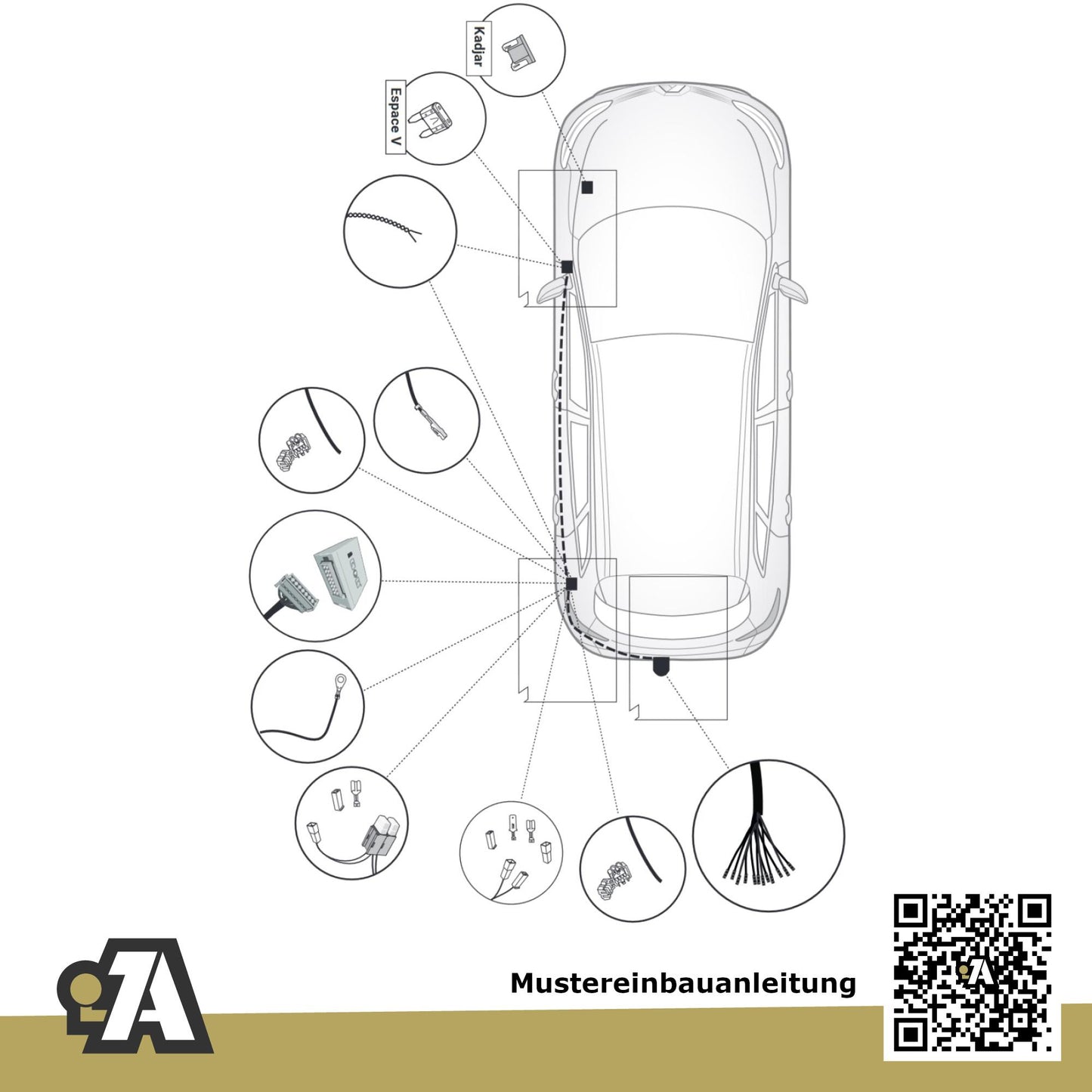 Renault Espace V 5-Türer (Kompaktvan) 04.2015-10.2019 JR Westfalia-Automotive mit JAEGER Elektrosatz