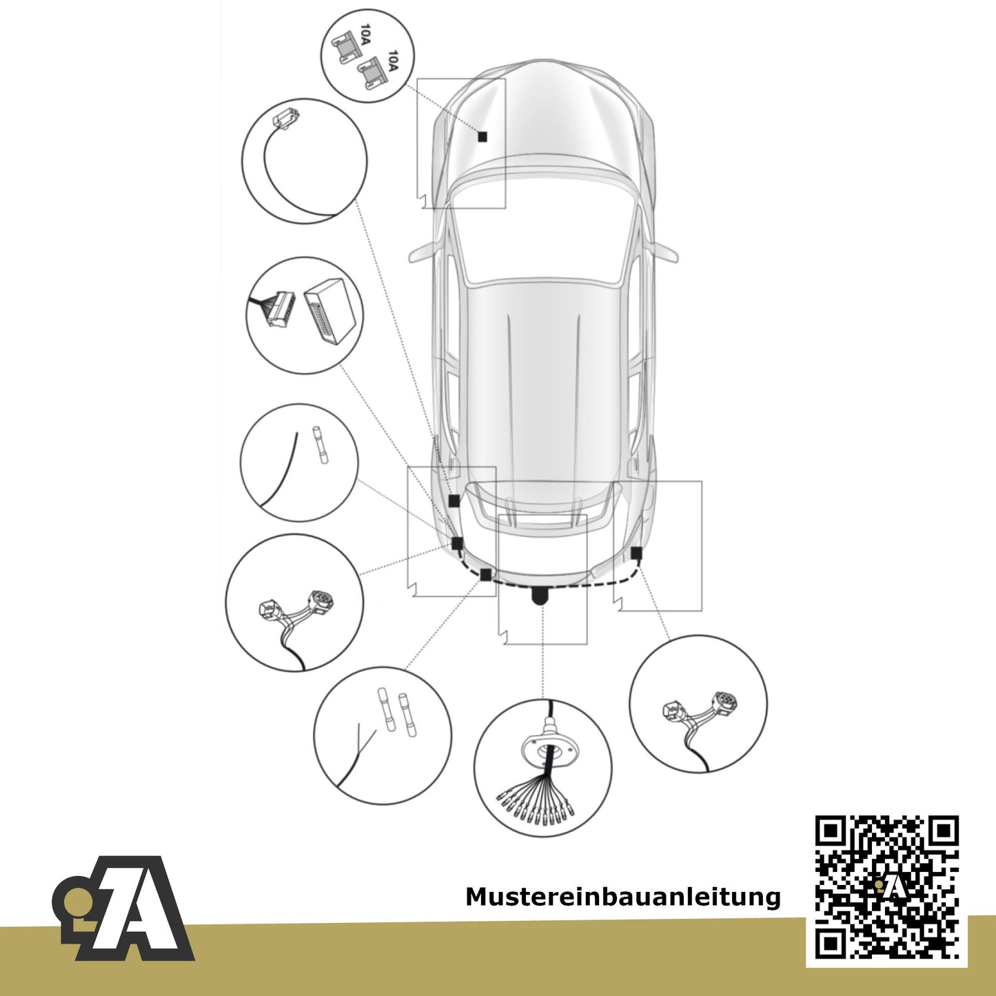 Toyota C-HR 5-Türer (Crossover-SUV) 10.2016-10.2019 X1 Westfalia-Automotive mit JAEGER Elektrosatz