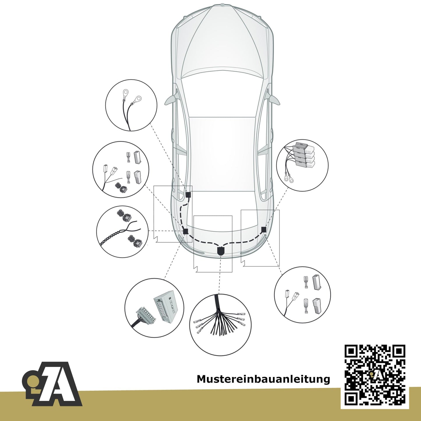 Alfa Giulia 4-Türer (Limousine) ab 04.2016 952 BRiNK Anhängerkupplung mit JAEGER Elektrosatz