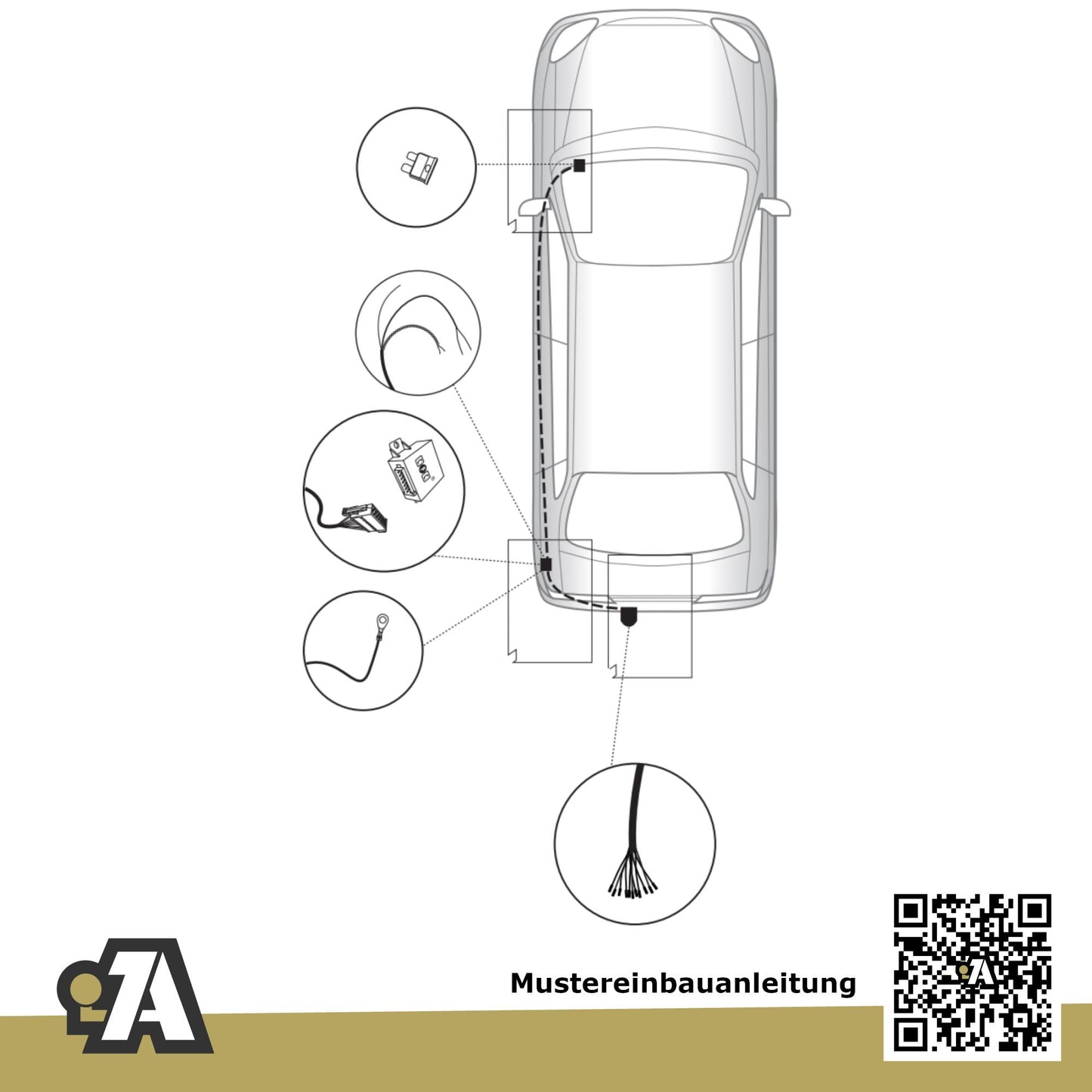 Citroen C5 4-Türer (Limousine) 10.2004-03.2008 RC_ BRiNK Anhängerkupplung mit JAEGER Elektrosatz