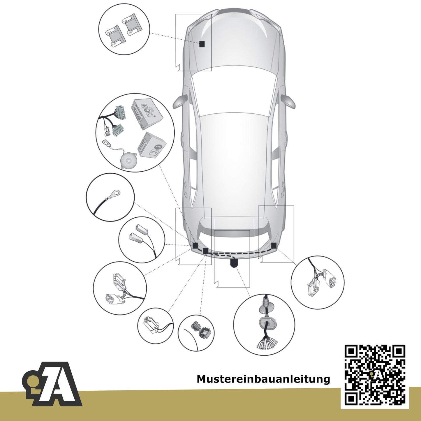 Lexus UX 200 / 250H 5-Türer (SUV) ab 03.2019 _A1 / _H1 BRiNK Anhängerkupplung mit JAEGER Elektrosatz