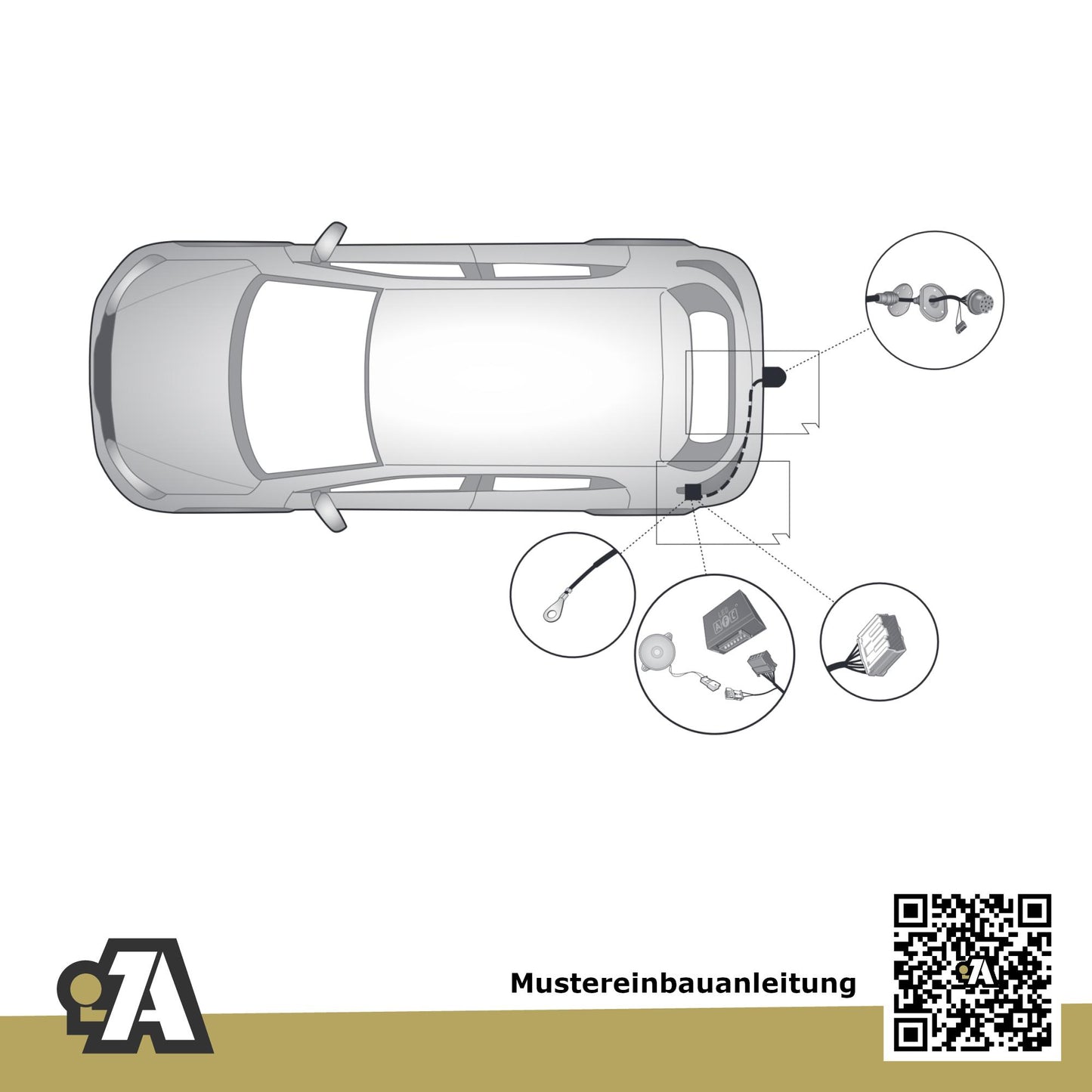 MG HS / EHS 5-Türer (SUV) 11.2020-09.2024 AS23 BRiNK Anhängerkupplung mit JAEGER Elektrosatz