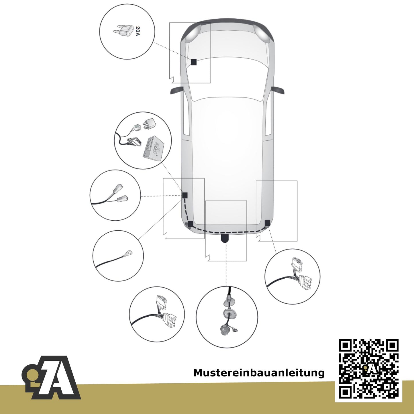 Renault Express Kombi / Kasten ab 05.2021 VP / VU BRiNK Anhängerkupplung mit JAEGER Elektrosatz