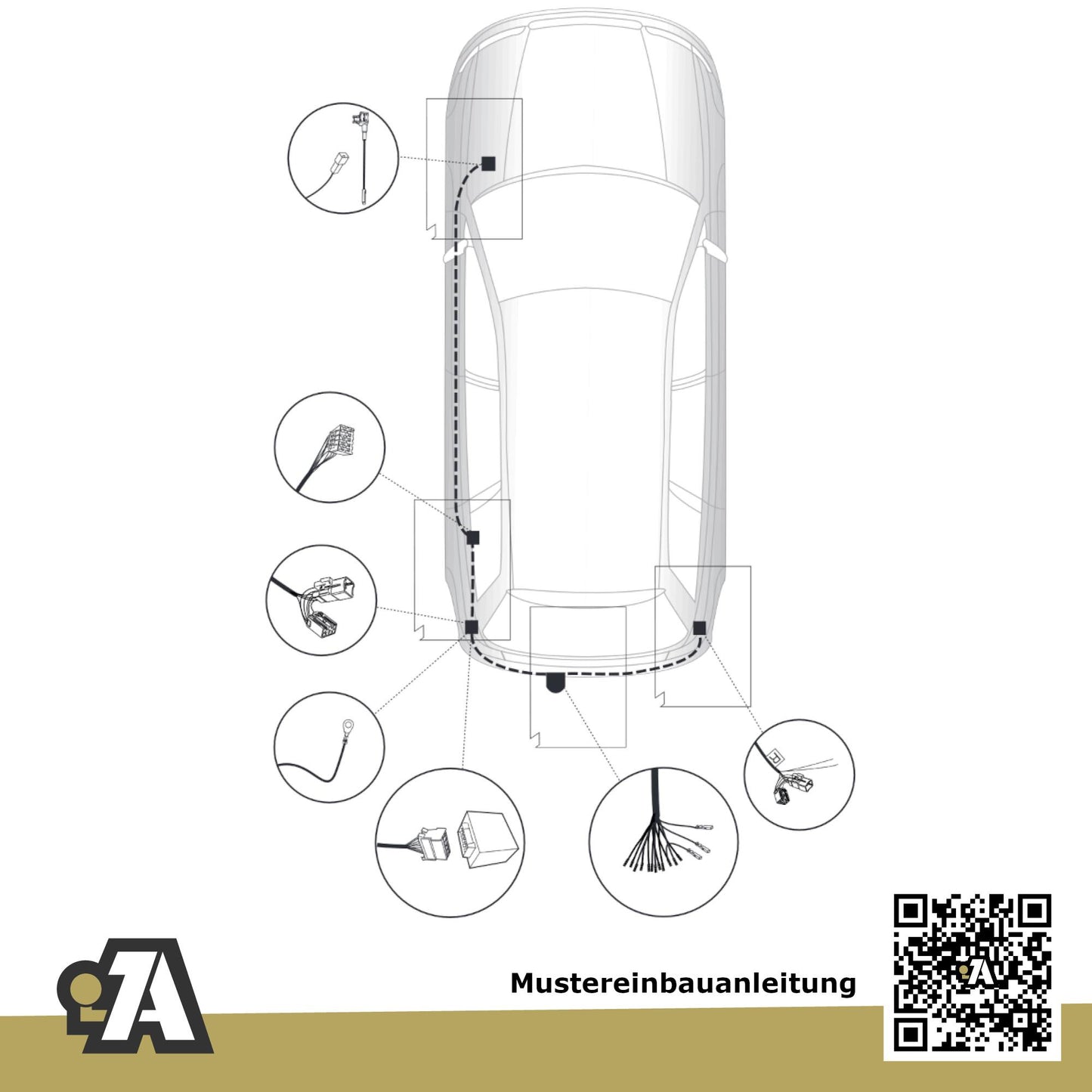 Subaru Legacy Outback 5-Türer (Kombi) 09.2009-03.2015 BM / BR BRiNK Anhängerkupplung mit JAEGER Elektrosatz
