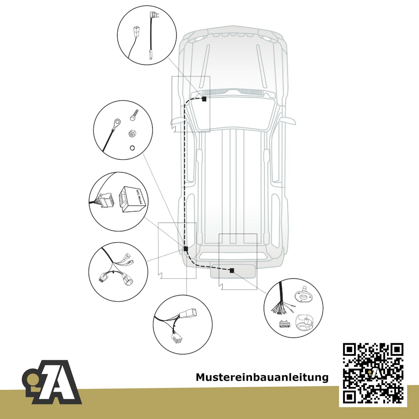 Suzuki Jimny Geländewagen / SUV 08.2001-05.2018 FJ BRiNK Anhängerkupplung mit JAEGER Elektrosatz
