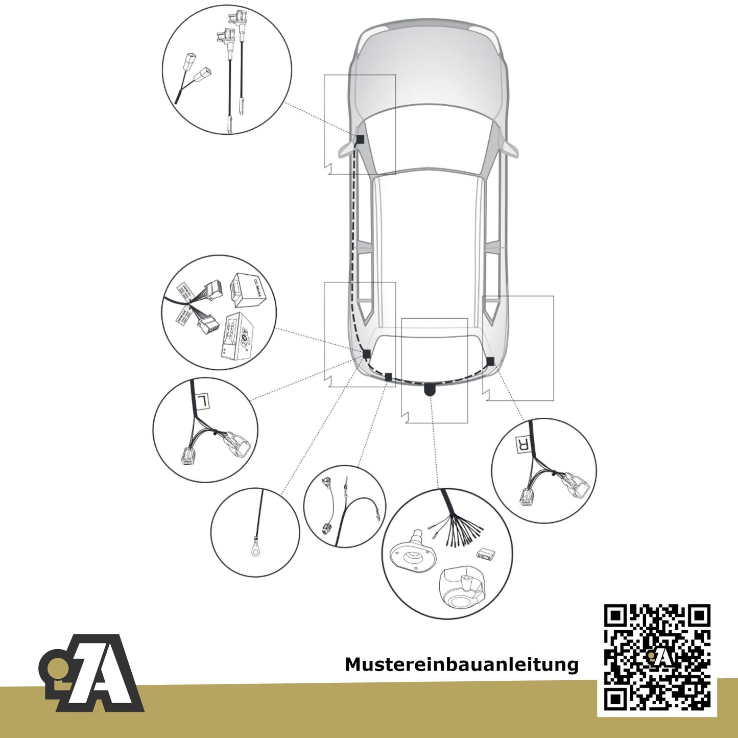 Suzuki Swift V 3/5-Türer (Fließheck) 03.2017-11.2023 AZ BRiNK Anhängerkupplung mit JAEGER Elektrosatz
