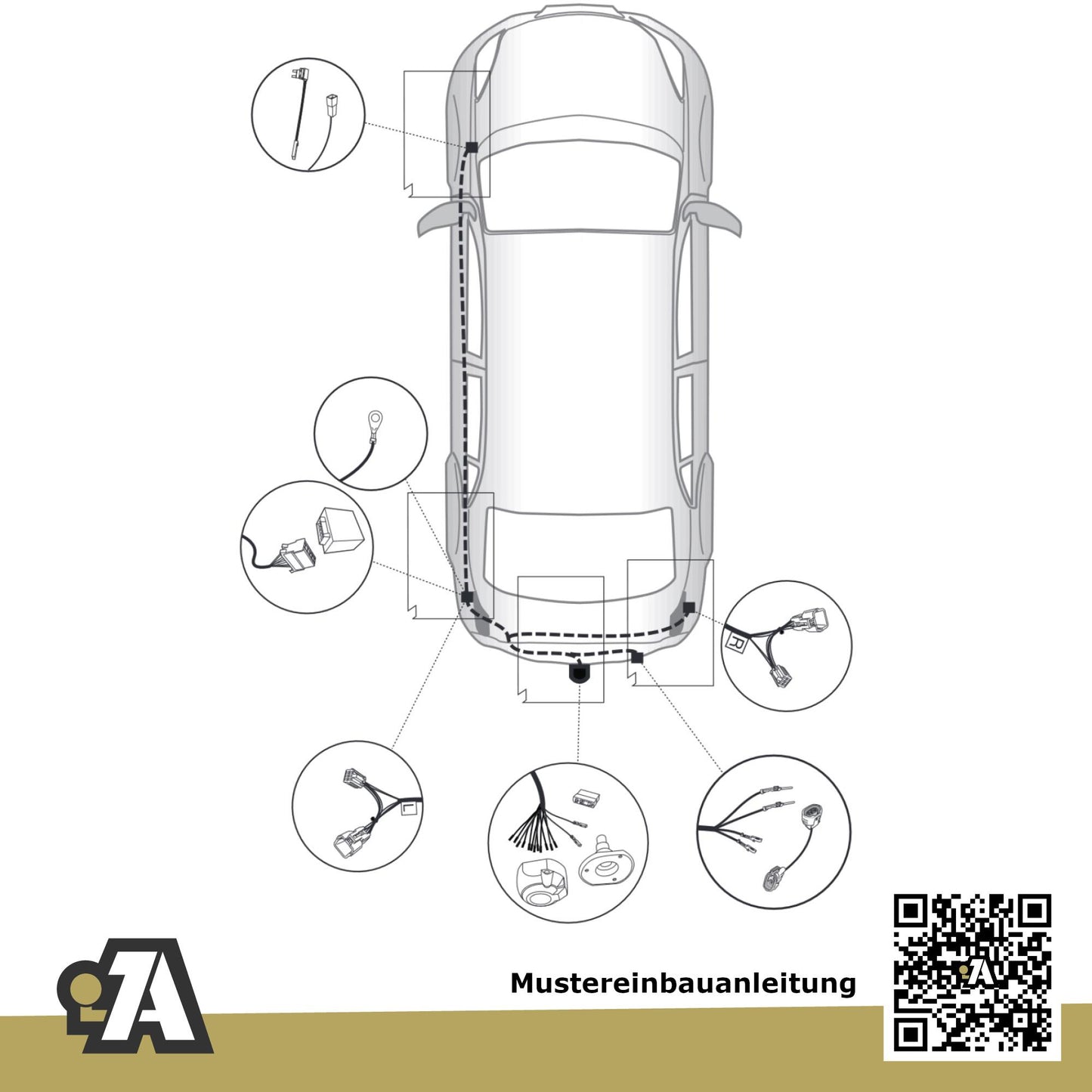 Suzuki Vitara 5-Türer (Kompakt-SUV) ab 06.2018 LY BRiNK Anhängerkupplung mit JAEGER Elektrosatz