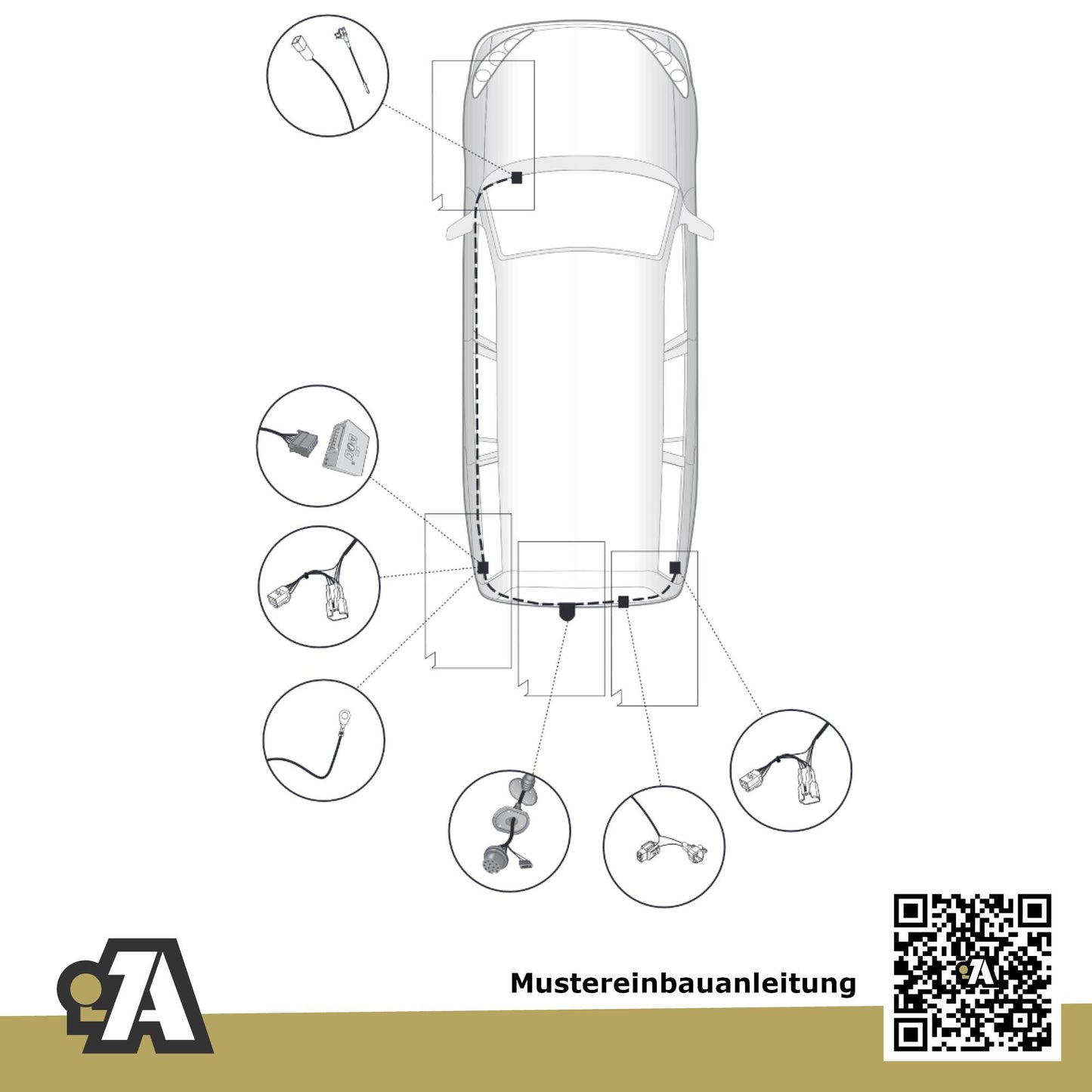 Suzuki S-Cross 5-Türer (SUV) ab 11.2021 AKK414 BRiNK Anhängerkupplung mit JAEGER Elektrosatz