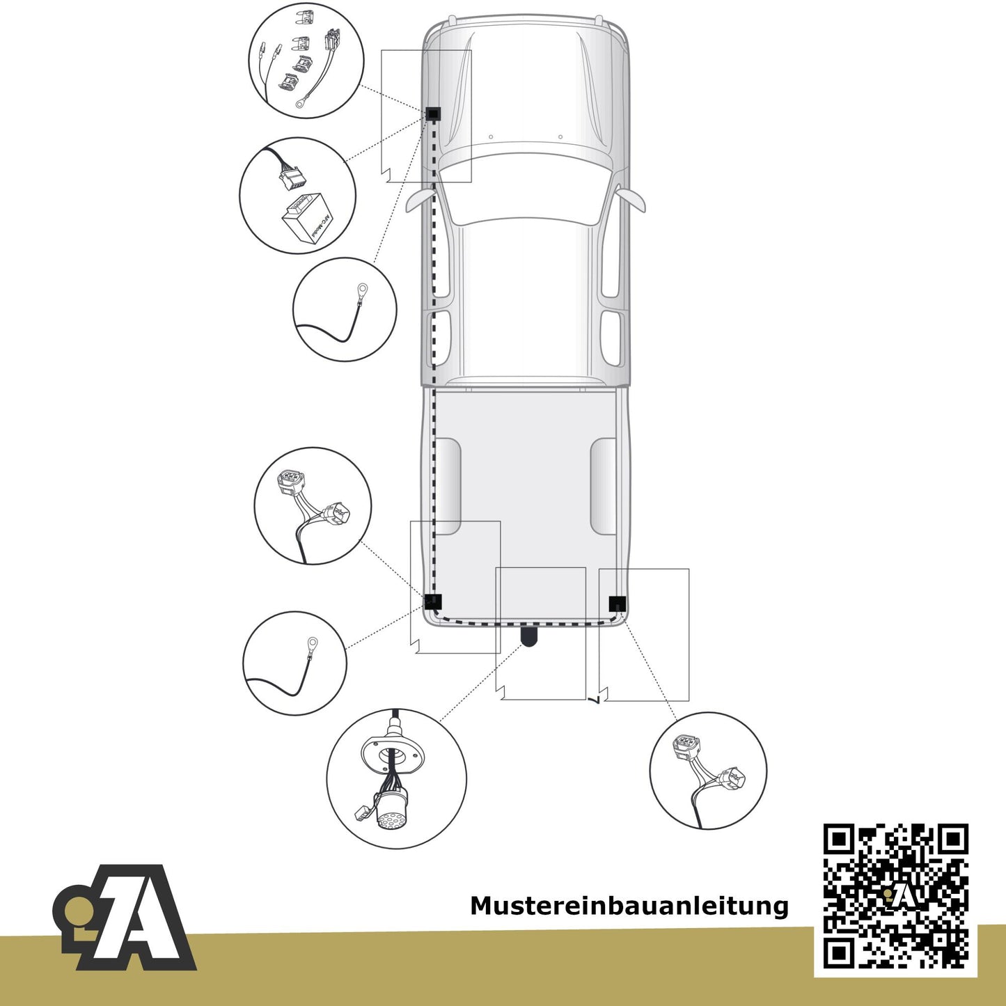 Toyota Hilux VII Pick Up 11.2010-12.2015 N_ ohne Trittbrett BRiNK Anhängerkupplung mit JAEGER Elektrosatz