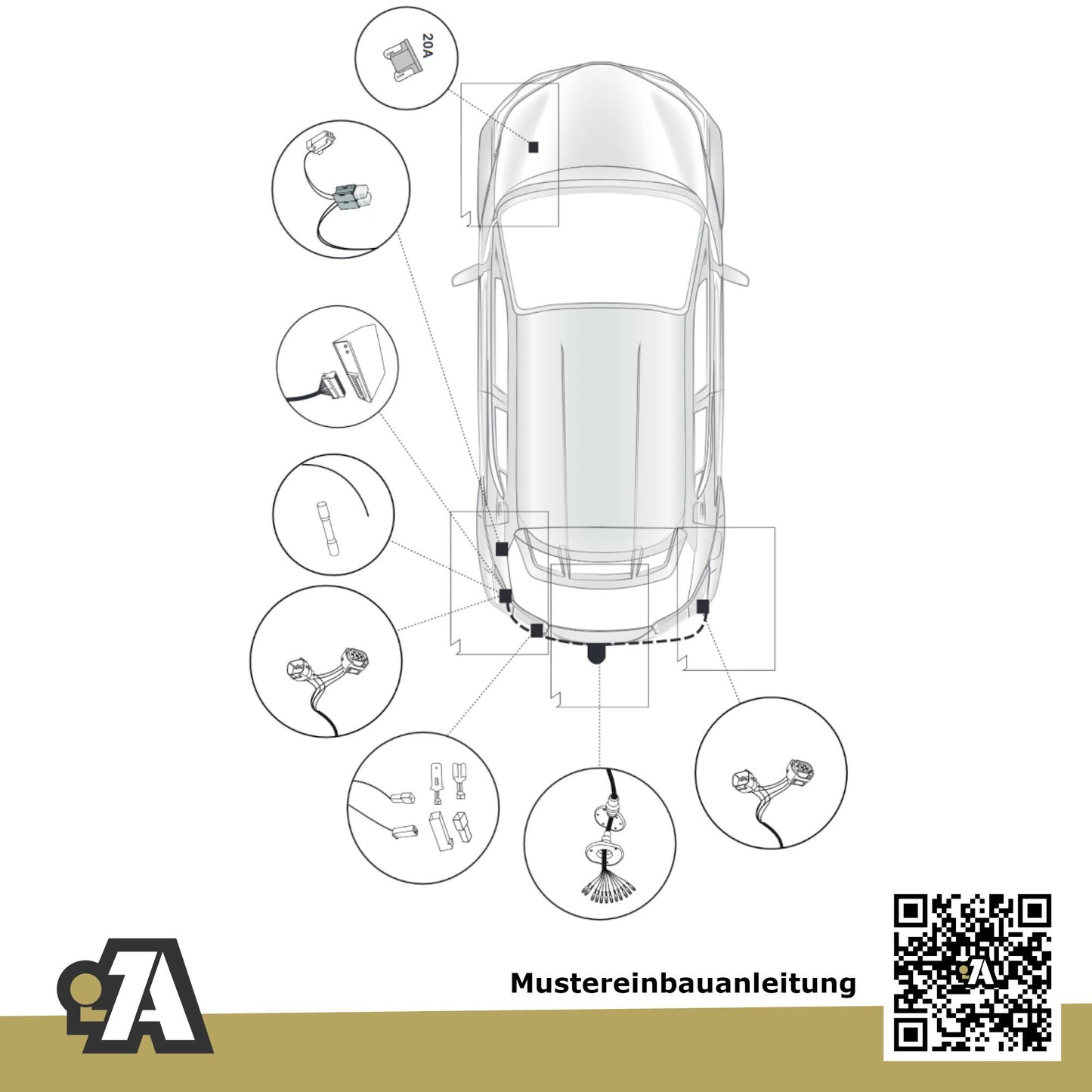 Toyota C-HR 5-Türer (Crossover-SUV) 10.2016-10.2019 X1 BRiNK Anhängerkupplung mit JAEGER Elektrosatz