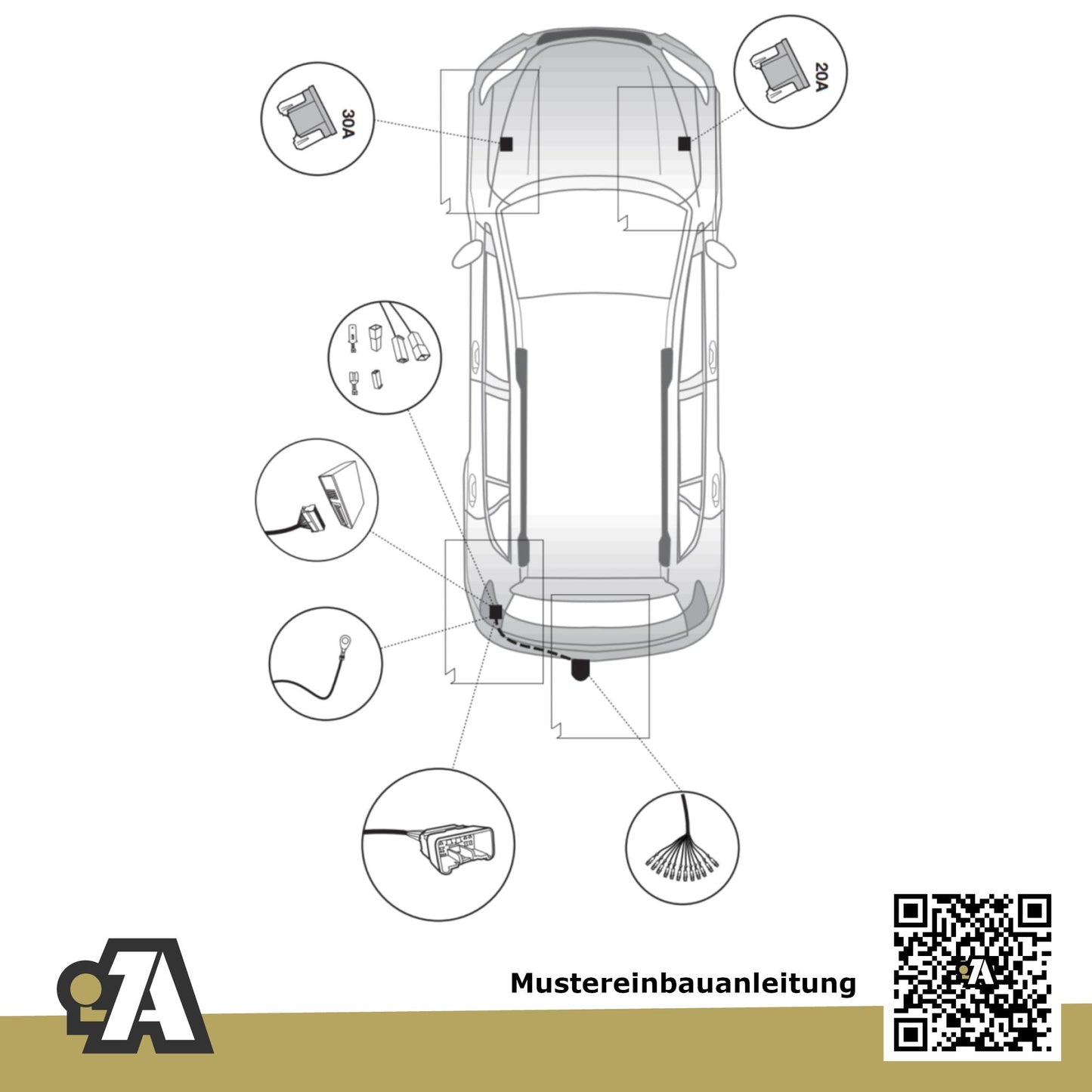 Toyota RAV4 5-Türer (SUV) 04.2013-12.2015 A4 BRiNK Anhängerkupplung mit JAEGER Elektrosatz