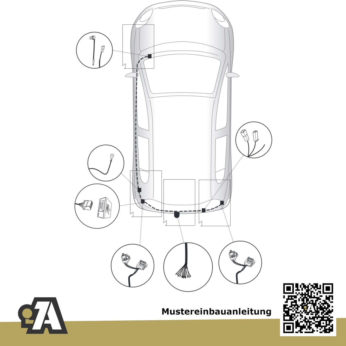 Toyota Yaris 3/5-Türer (Fließheck) 08.2014-03.2017 P13/P15 BRiNK Anhängerkupplung mit JAEGER Elektrosatz