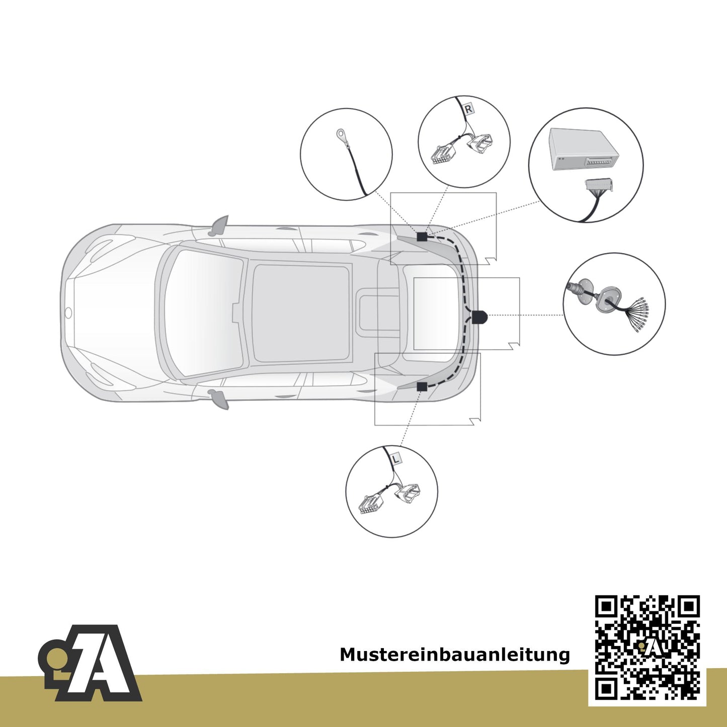 Toyota C-HR 5-Türer (Crossover-SUV) ab 11.2023 X2 / H2 BRiNK Anhängerkupplung mit JAEGER Elektrosatz