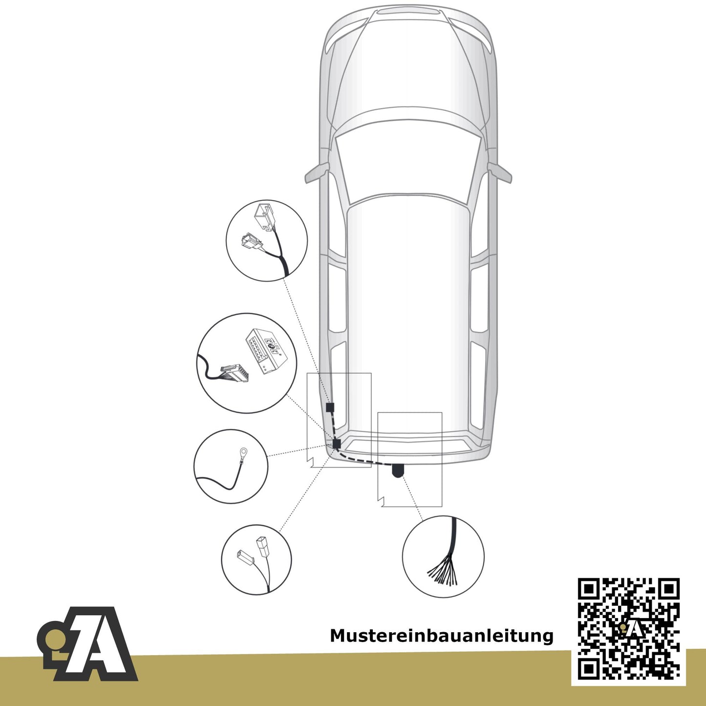 Volvo XC70 5-Türer (Kombi) 09.2007-12.2016 136 BRiNK Anhängerkupplung mit JAEGER Elektrosatz