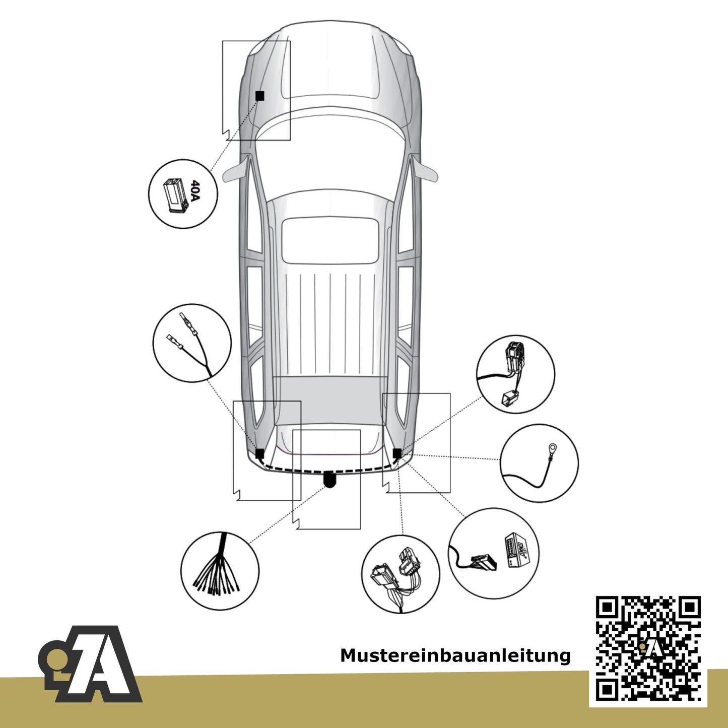 Volvo V50 5-Türer (Kombi) 04.2004-07.2012 MW BRiNK Anhängerkupplung mit JAEGER Elektrosatz