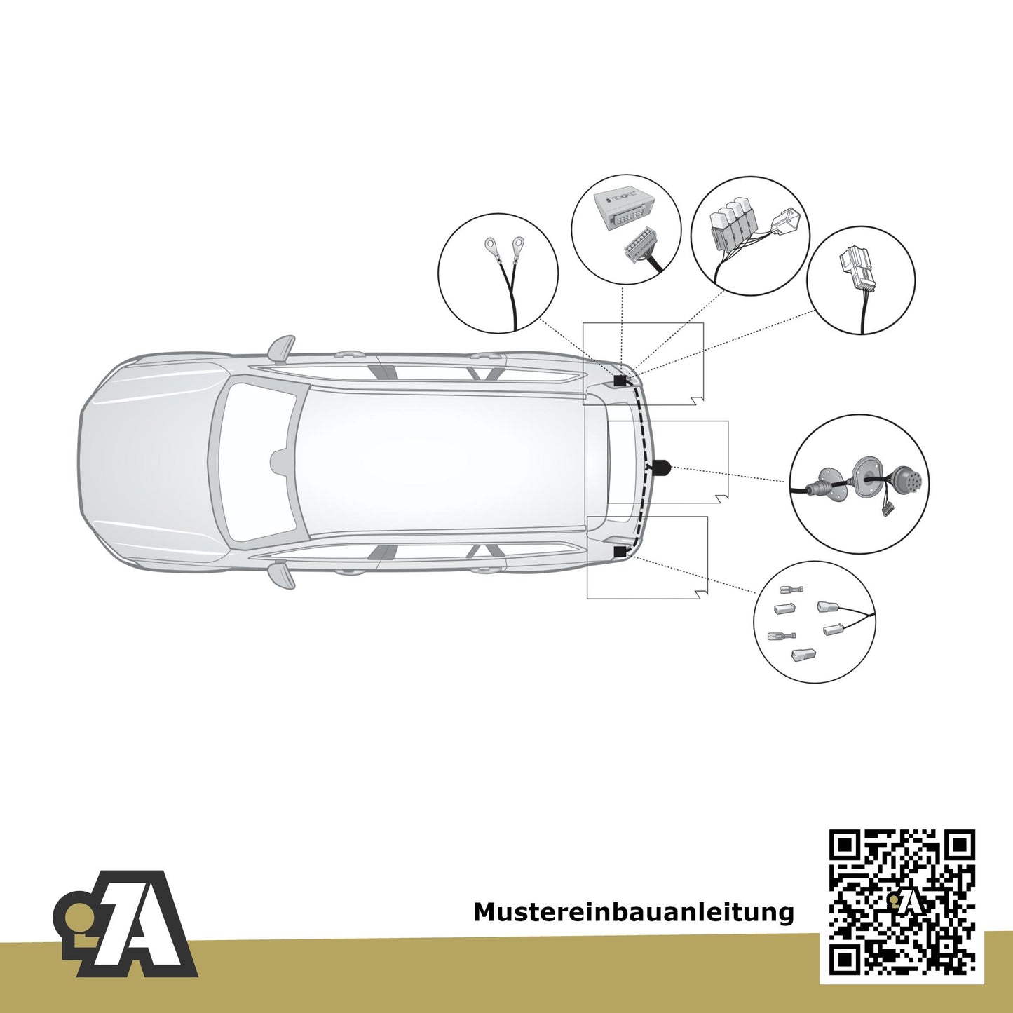 Volvo XC40 5-Türer (SUV) ab 03.2018 536 BRiNK Anhängerkupplung mit JAEGER Elektrosatz