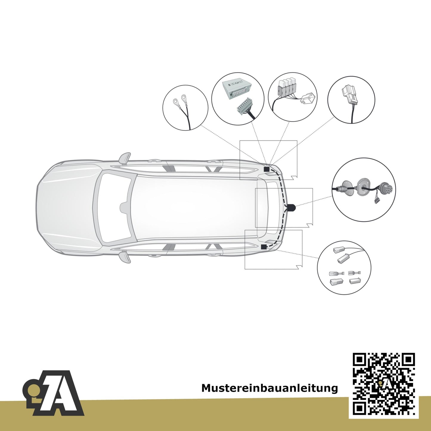 Volvo V90 5-Türer (Kombi) 09.2016-12.2020 235 / 236 BRiNK Anhängerkupplung mit JAEGER Elektrosatz