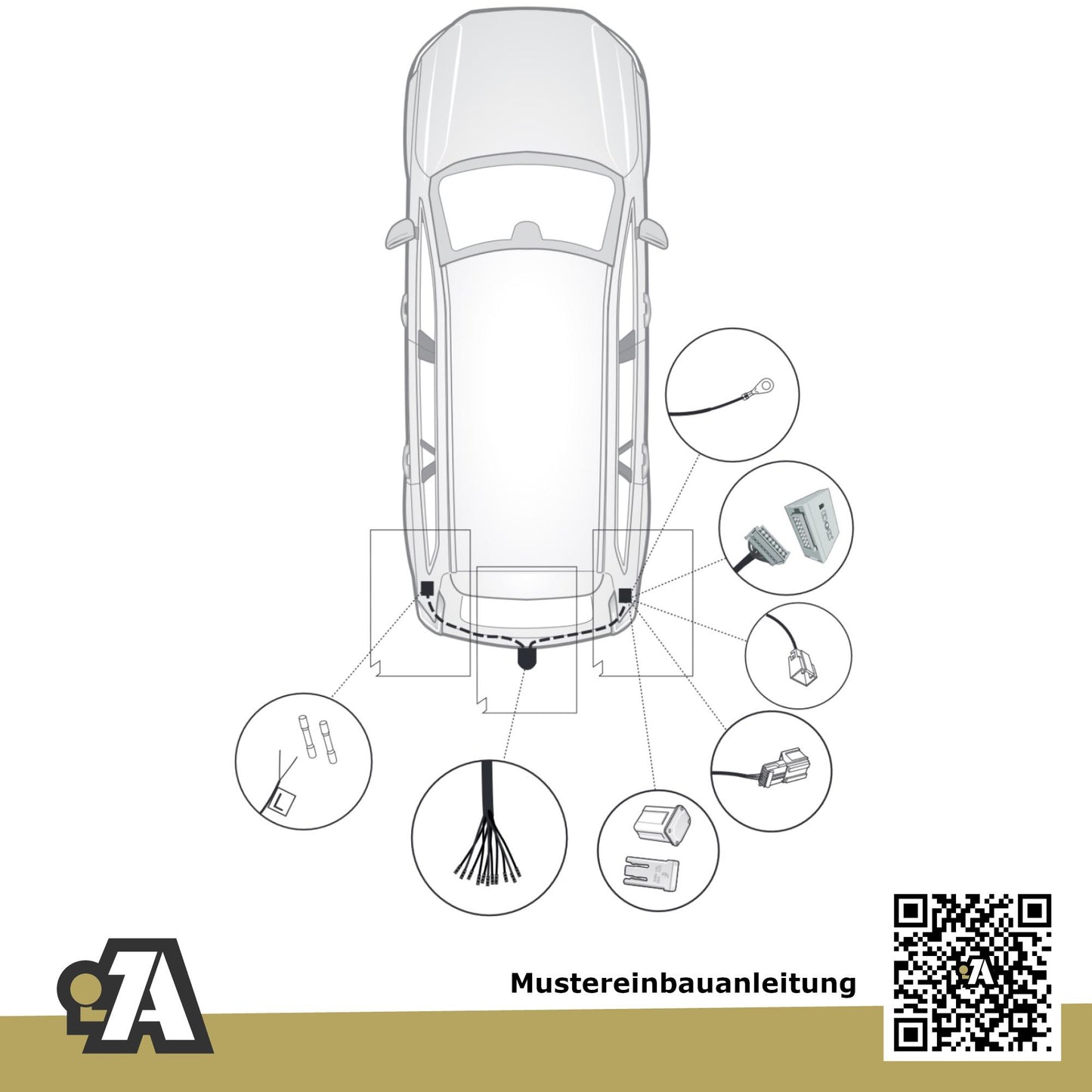 Volvo V90 5-Türer (Kombi) 09.2016-12.2020 235 / 236 BRiNK Anhängerkupplung mit JAEGER Elektrosatz
