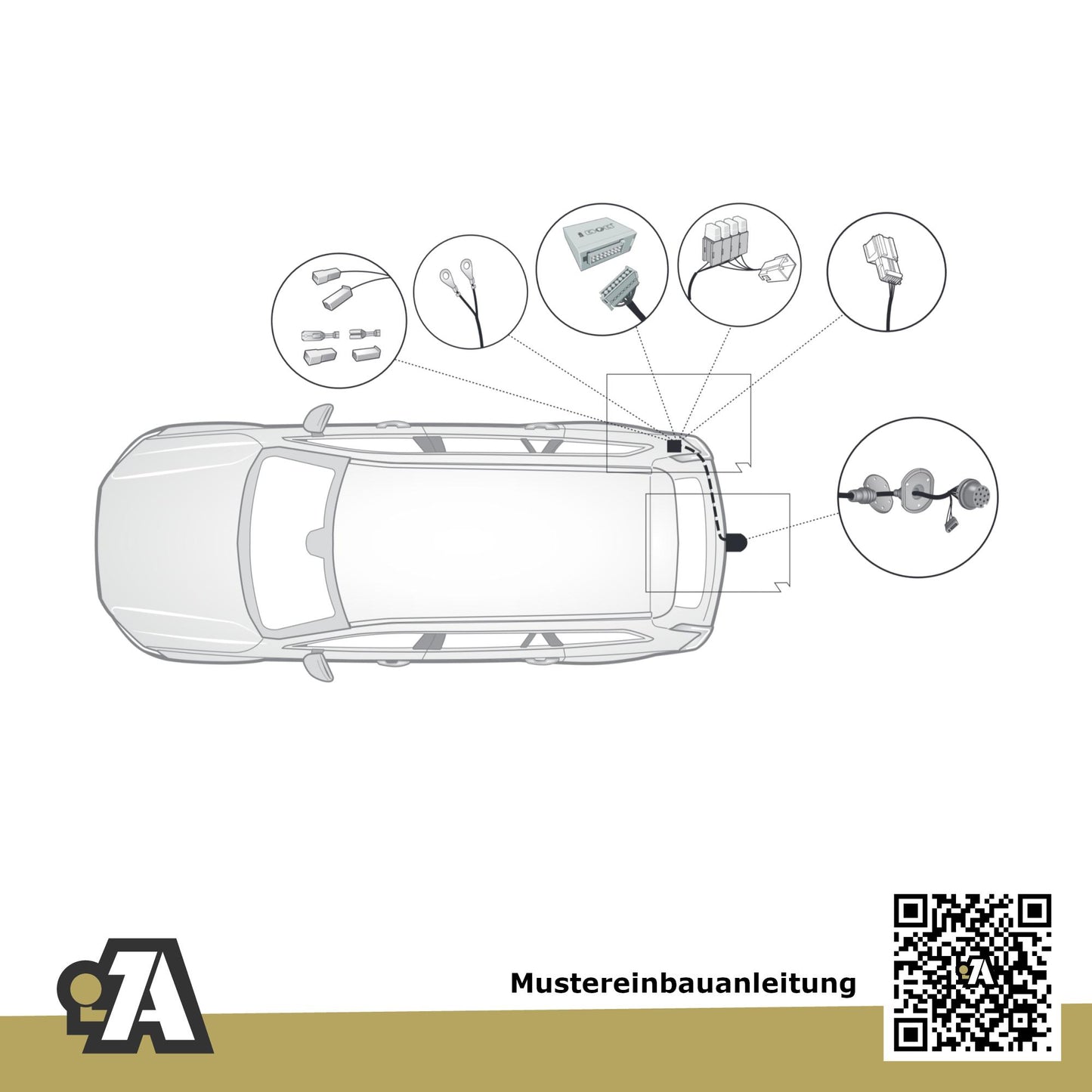Volvo S90 4-Türer (Limousine) 06.2016-12.2020 234 BRiNK Anhängerkupplung mit JAEGER Elektrosatz