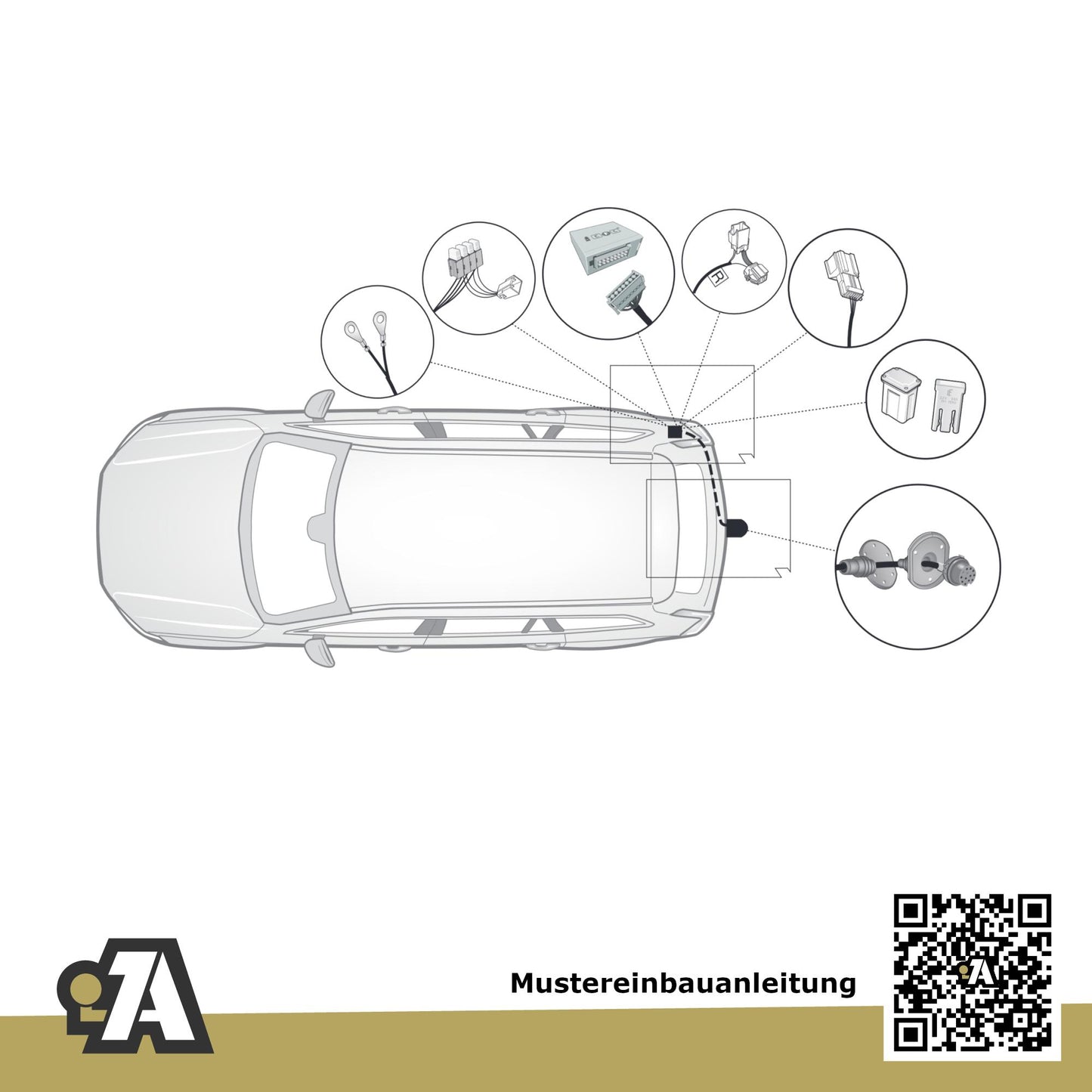 Volvo V90 5-Türer (Kombi) ab 01.2021 235 / 236 BRiNK Anhängerkupplung mit JAEGER Elektrosatz