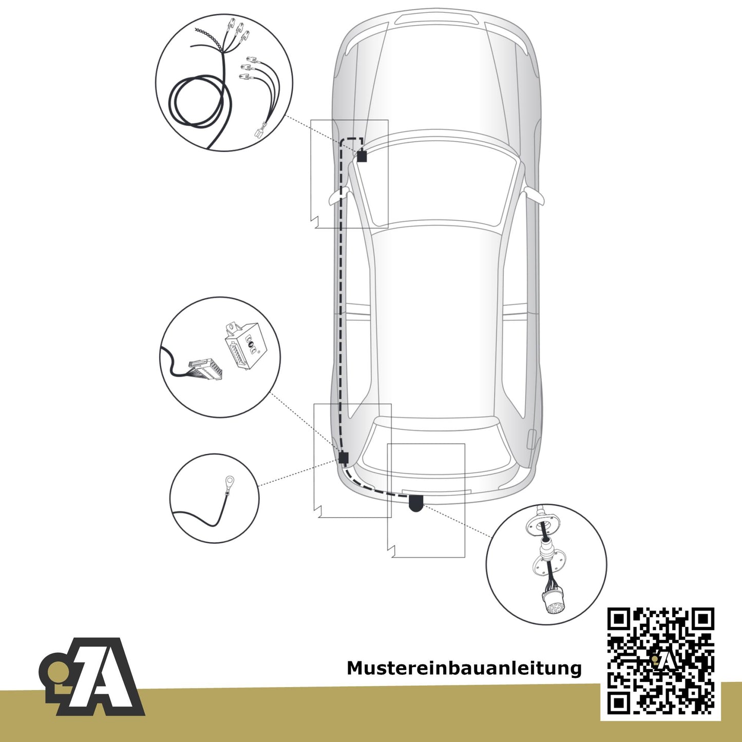 VW Golf Plus 5-Türer (Fließheck) 03.2005-01.2014 1K, 5M1, 521 BRiNK Anhängerkupplung mit JAEGER Elektrosatz