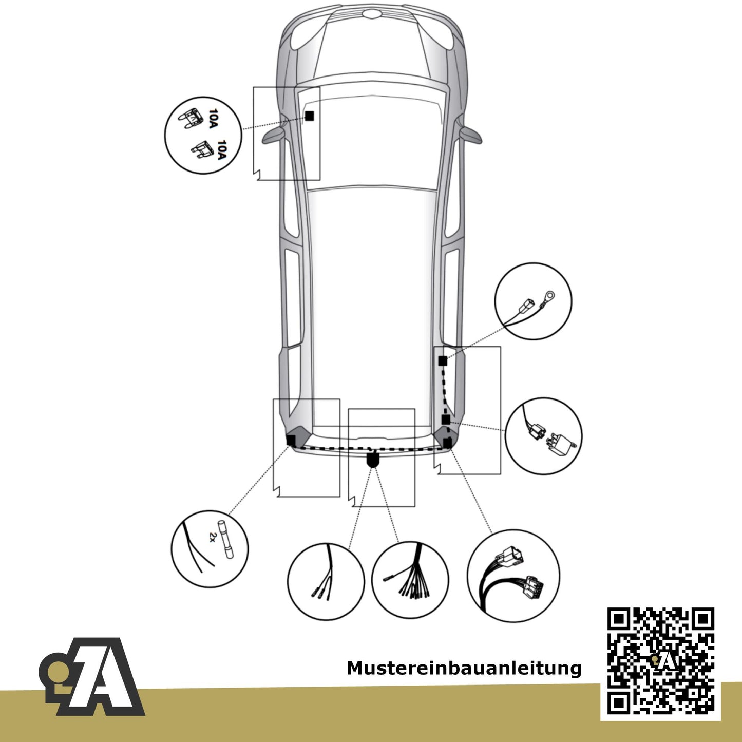 Renault Kangoo BeBop Bus / Kasten 05.2013-04.2021 KW_ BRiNK Anhängerkupplung mit JAEGER Elektrosatz