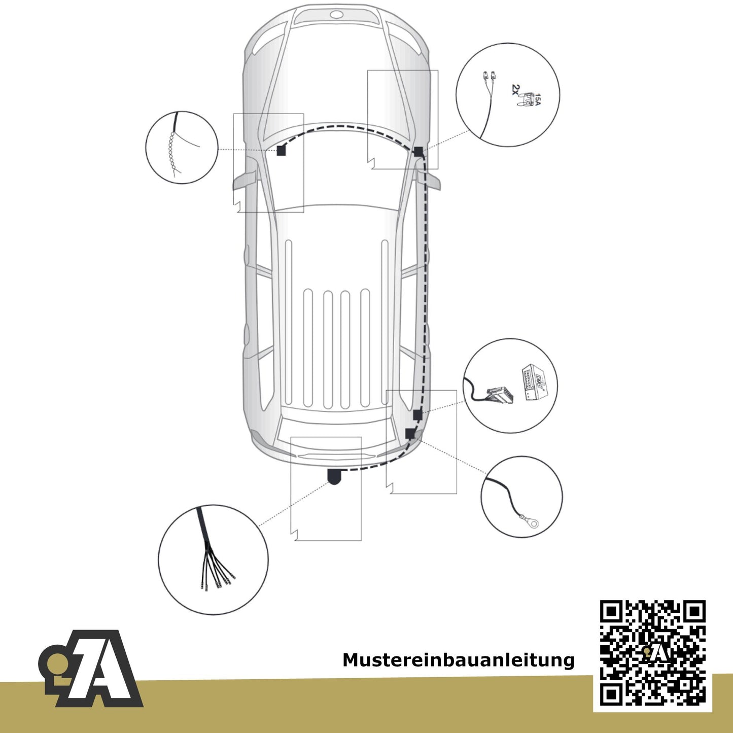 VW Touareg 5-Türer (SUV) 04.2010-05.2018 7P BRiNK Anhängerkupplung mit JAEGER Elektrosatz
